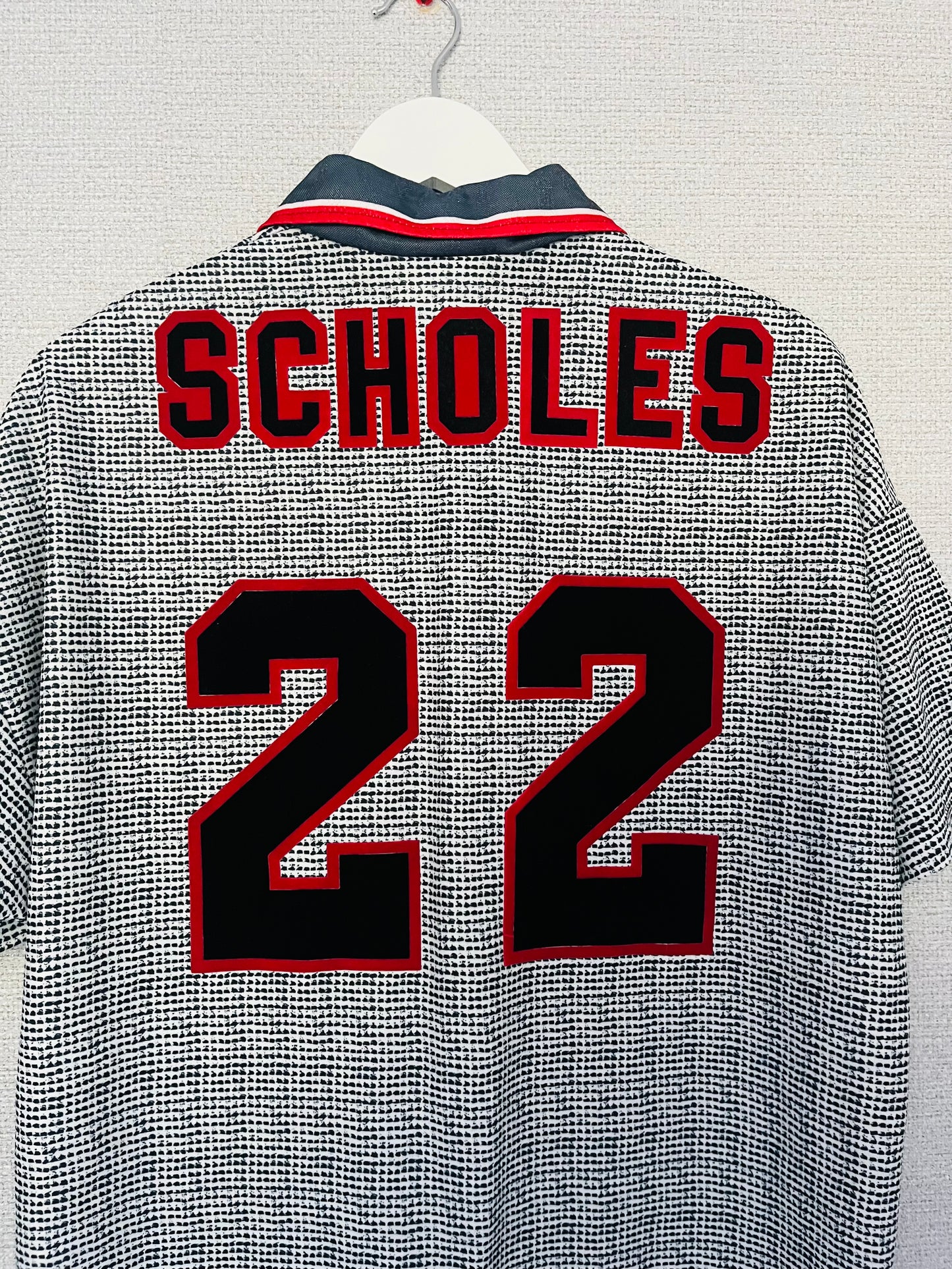 Manchester United away football shirt 1995/96 Scholes Large