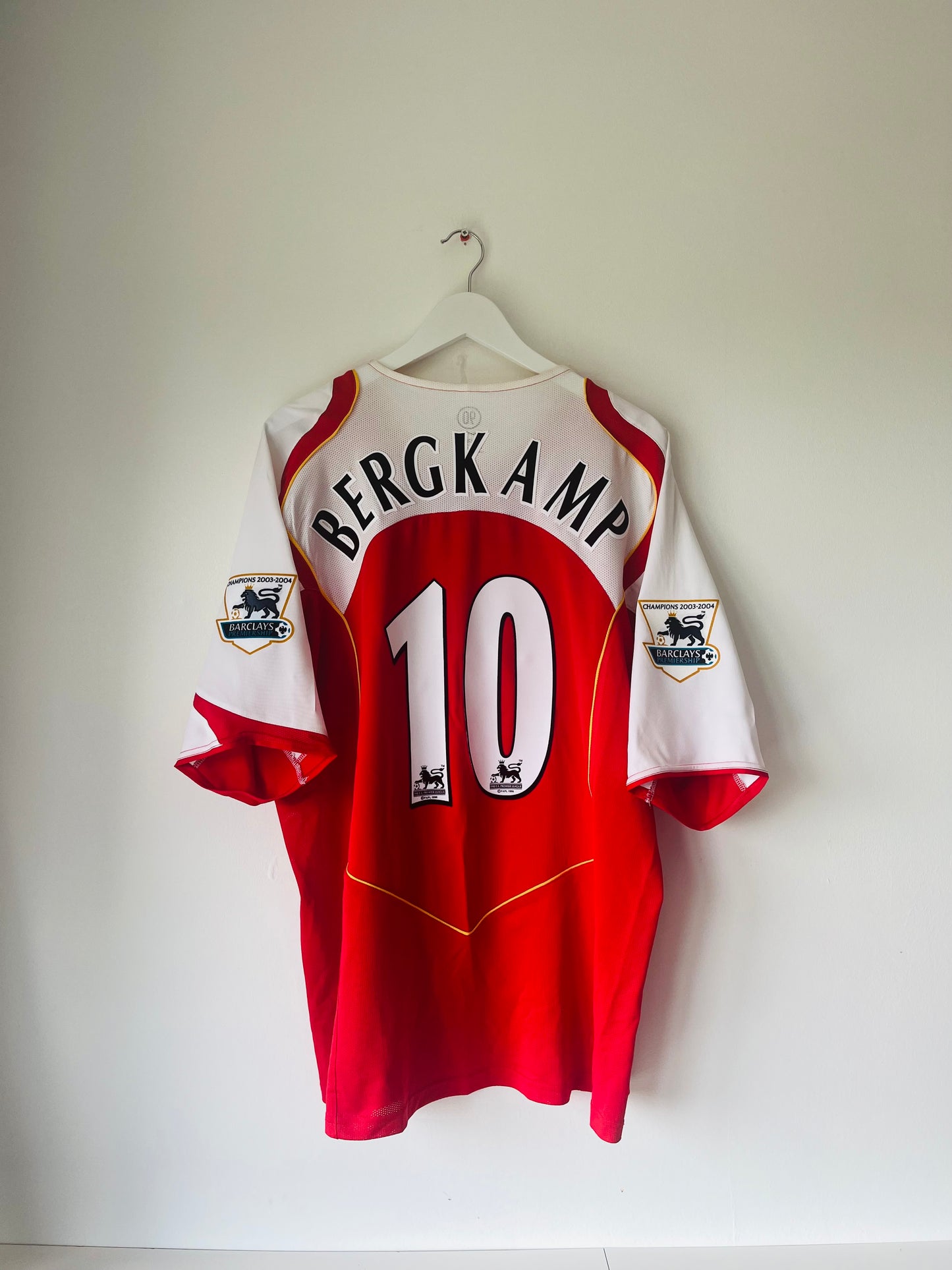 Arsenal home football shirt 2004/05 Bergkamp XXL