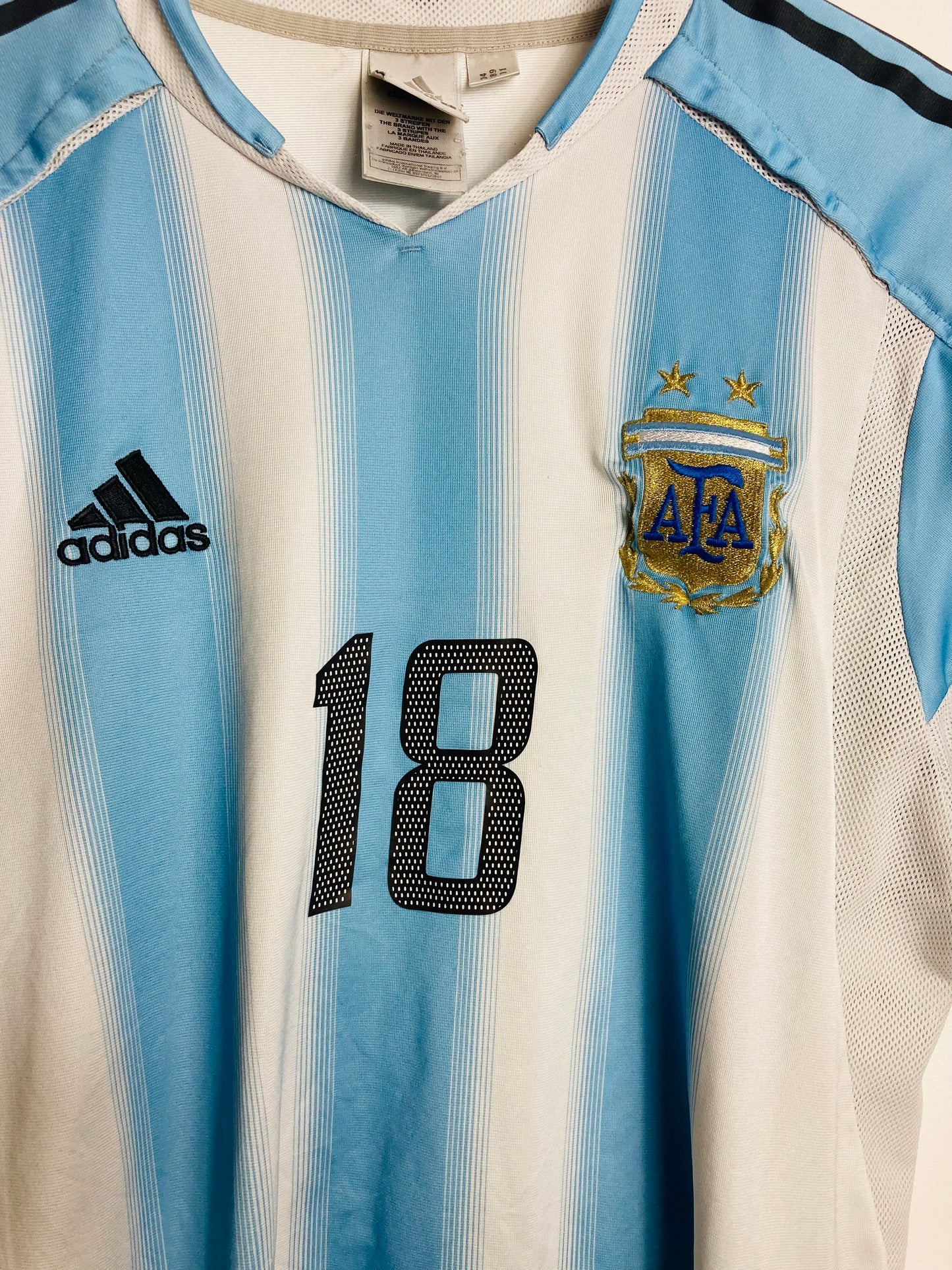 Argentina home football shirt 2004/05 Messi Large