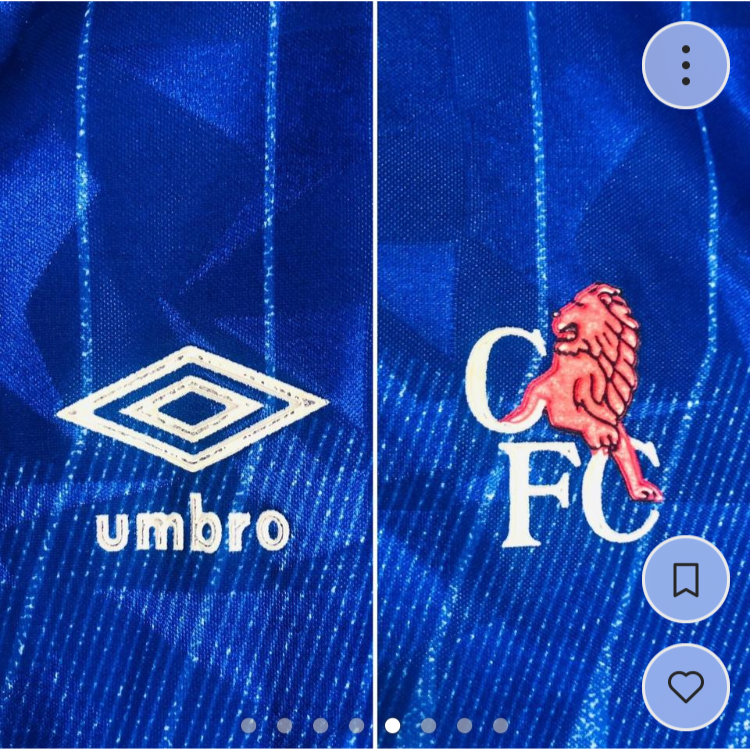 Chelsea home football shirt 1989 medium 38/40”