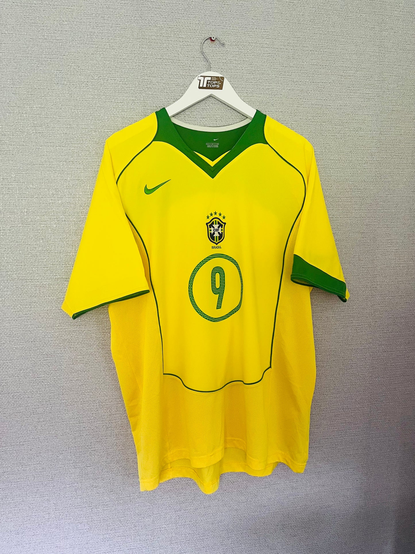 Brazil home football shirt 2004/06 Ronaldo Large