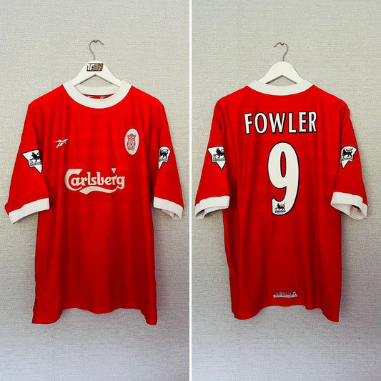 Liverpool home football shirt 1998/2000 Fowler XL