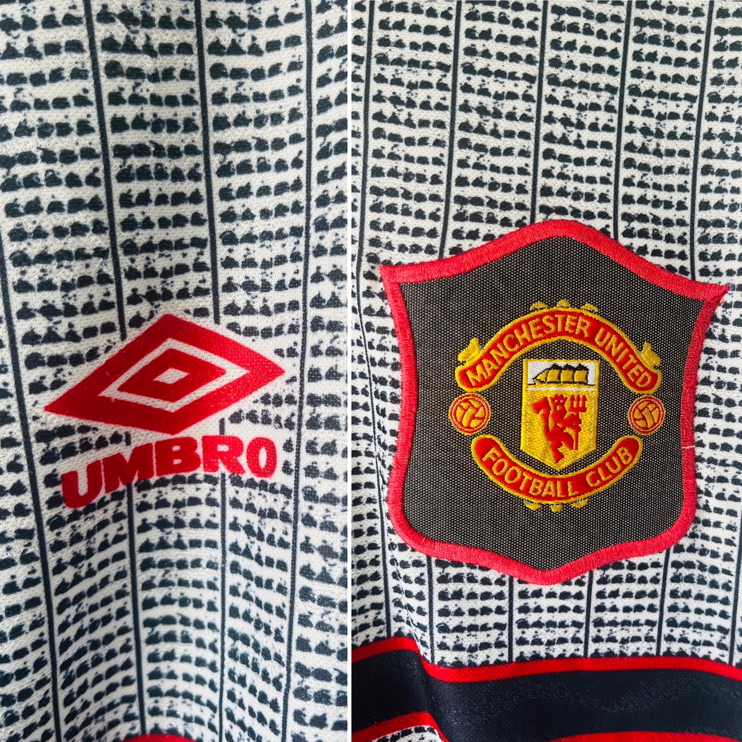 Manchester United away football shirt 1995/96 Beckham Medium