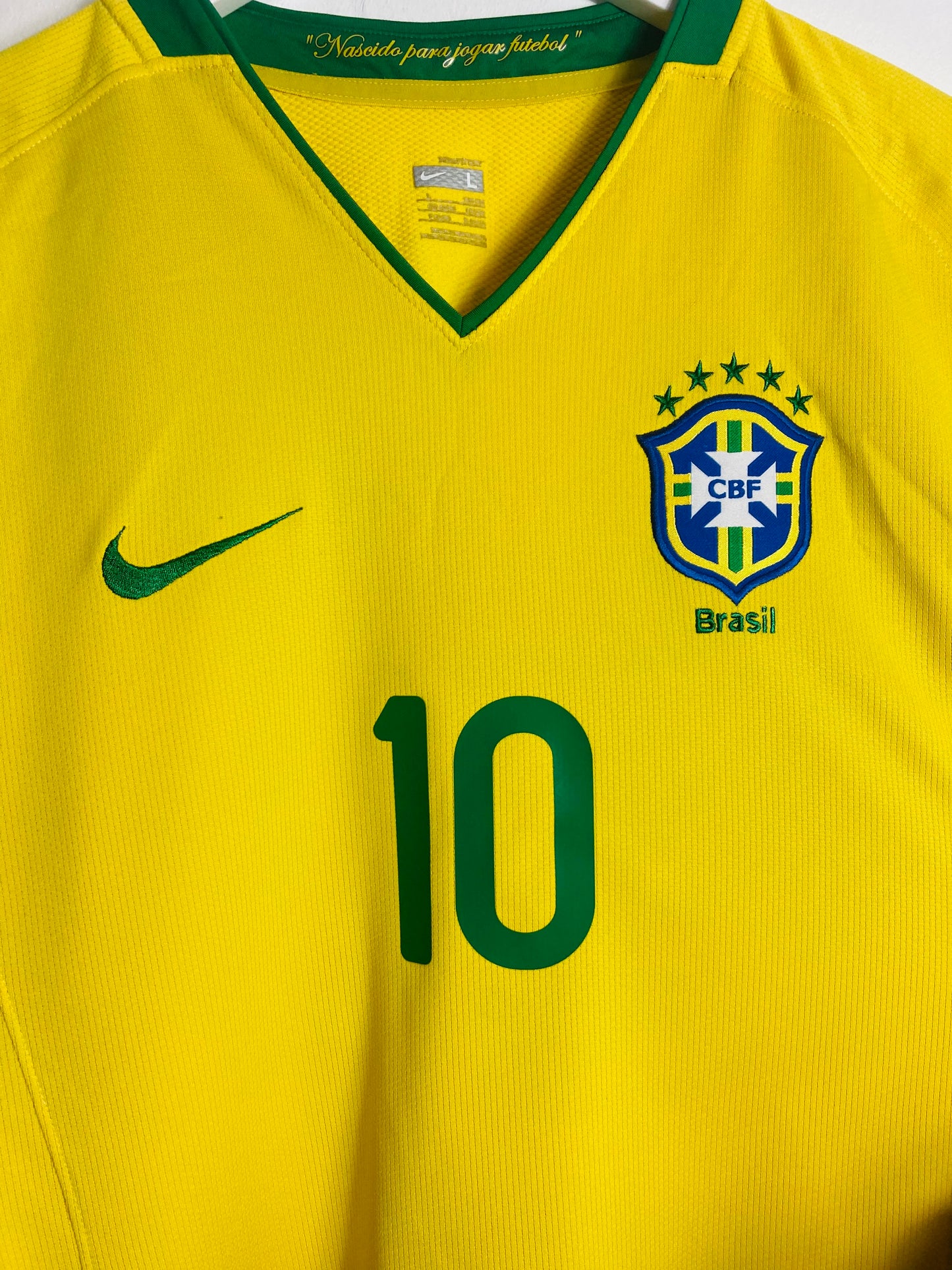 Brazil home football shirt 2008/10 Ronaldinho Large