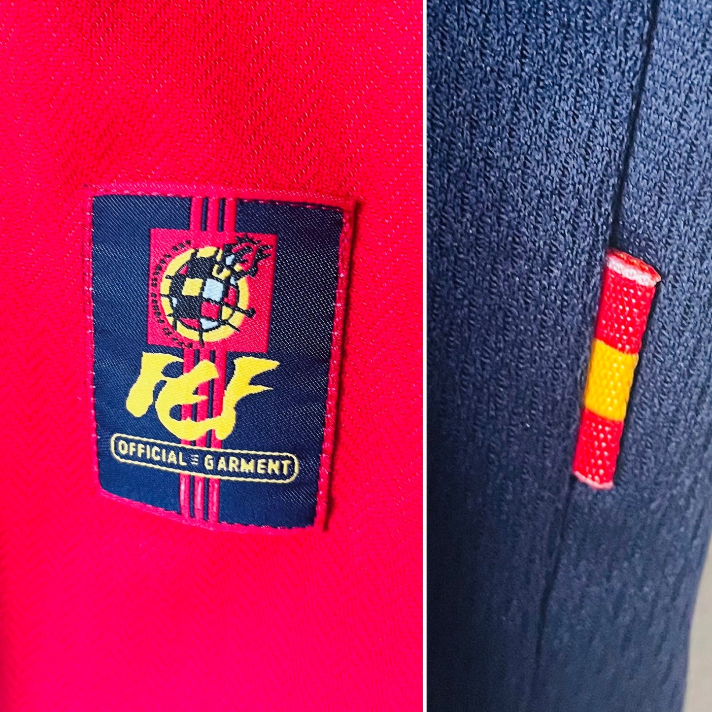 Spain home football shirt W/C 1998 Luis Enrique XL
