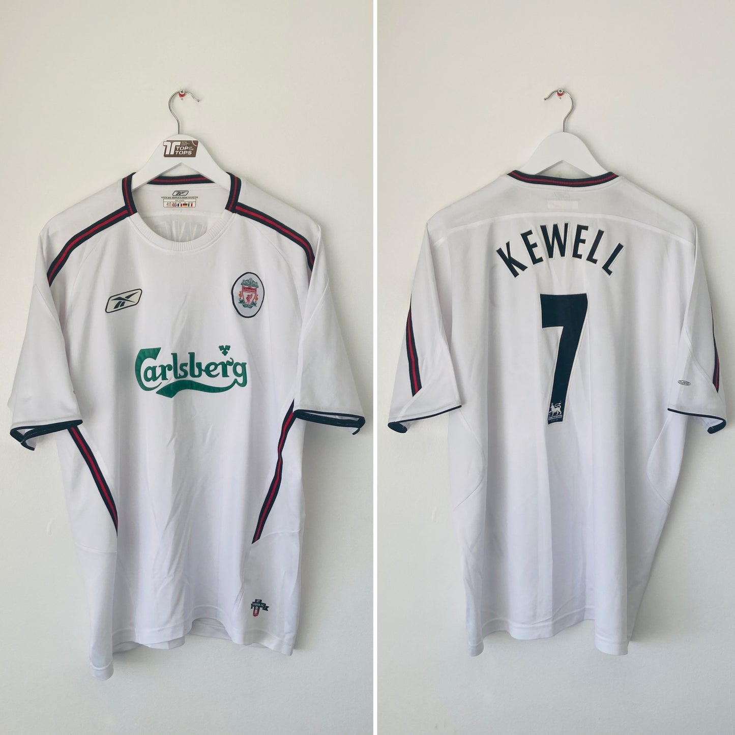 Liverpool away football shirt 2003/05 Kewell XL