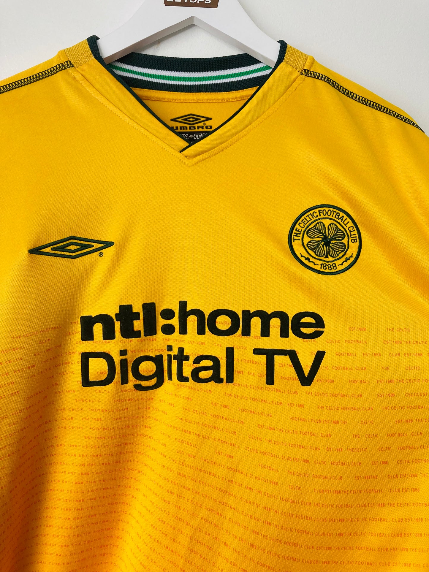 Celtic away football shirt 2002/03 Larsson XXL