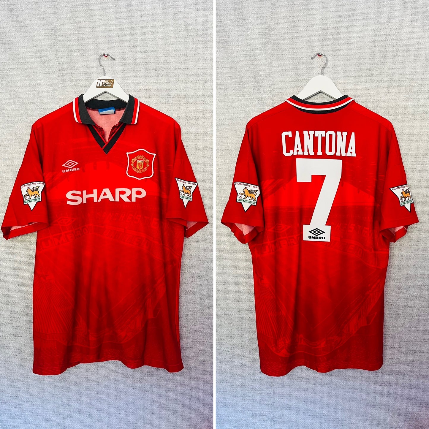 Manchester United home football shirt 1994/95 Cantona XL