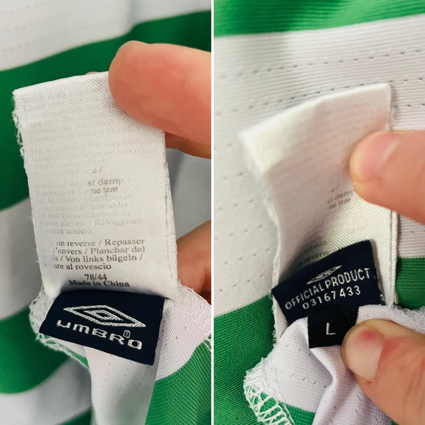 Glasgow Celtic home football shirt 2004/05 Juninho Medium