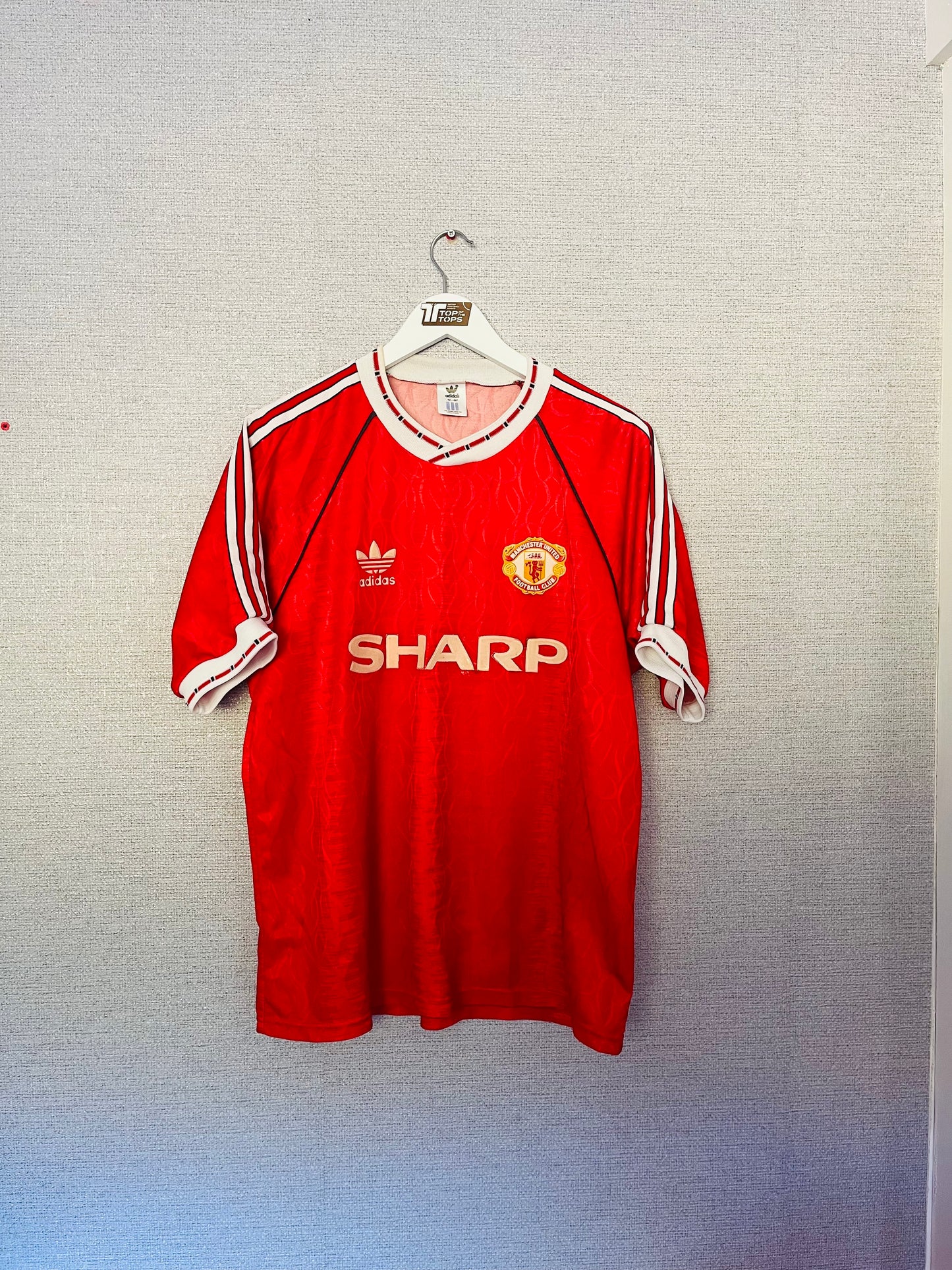 Manchester United home football shirt 1990/92 Large