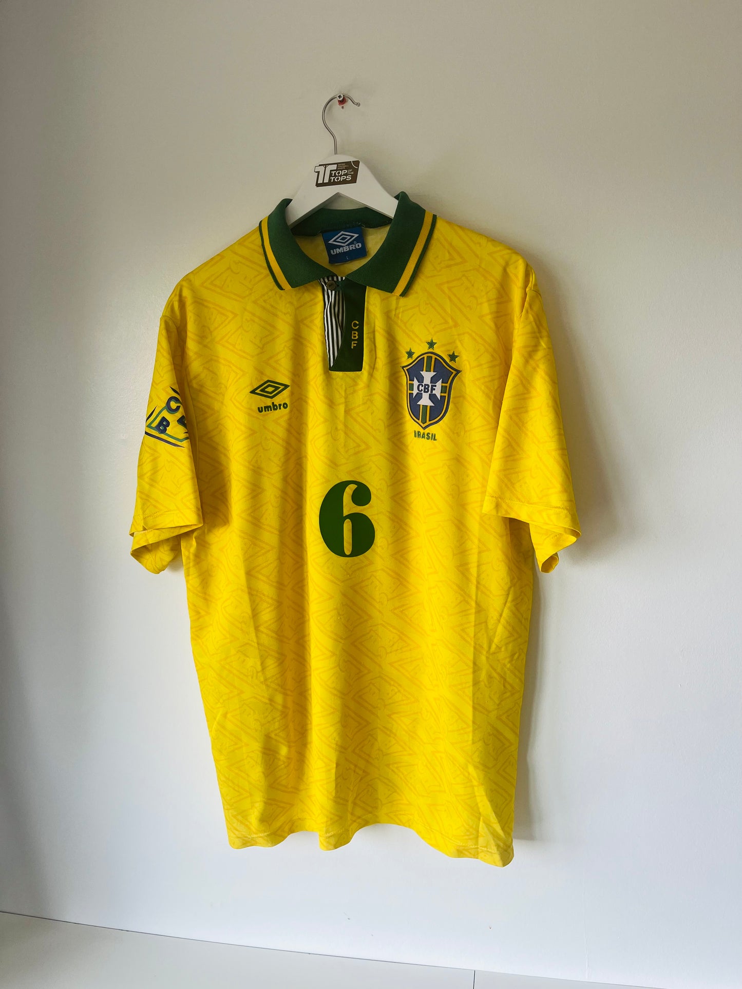 Brazil home football shirt 1991/93 Branco XL