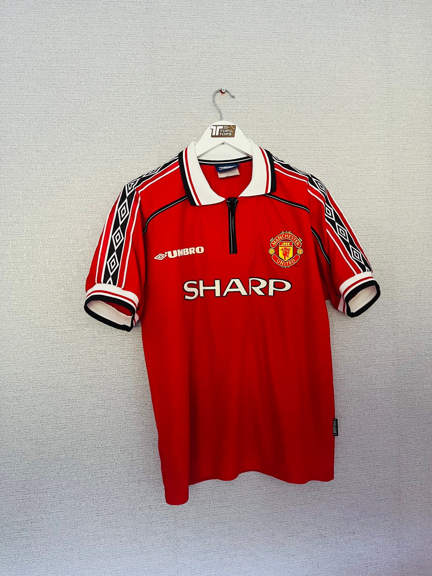 Manchester United home football shirt 1998/2000 Beckham Medium