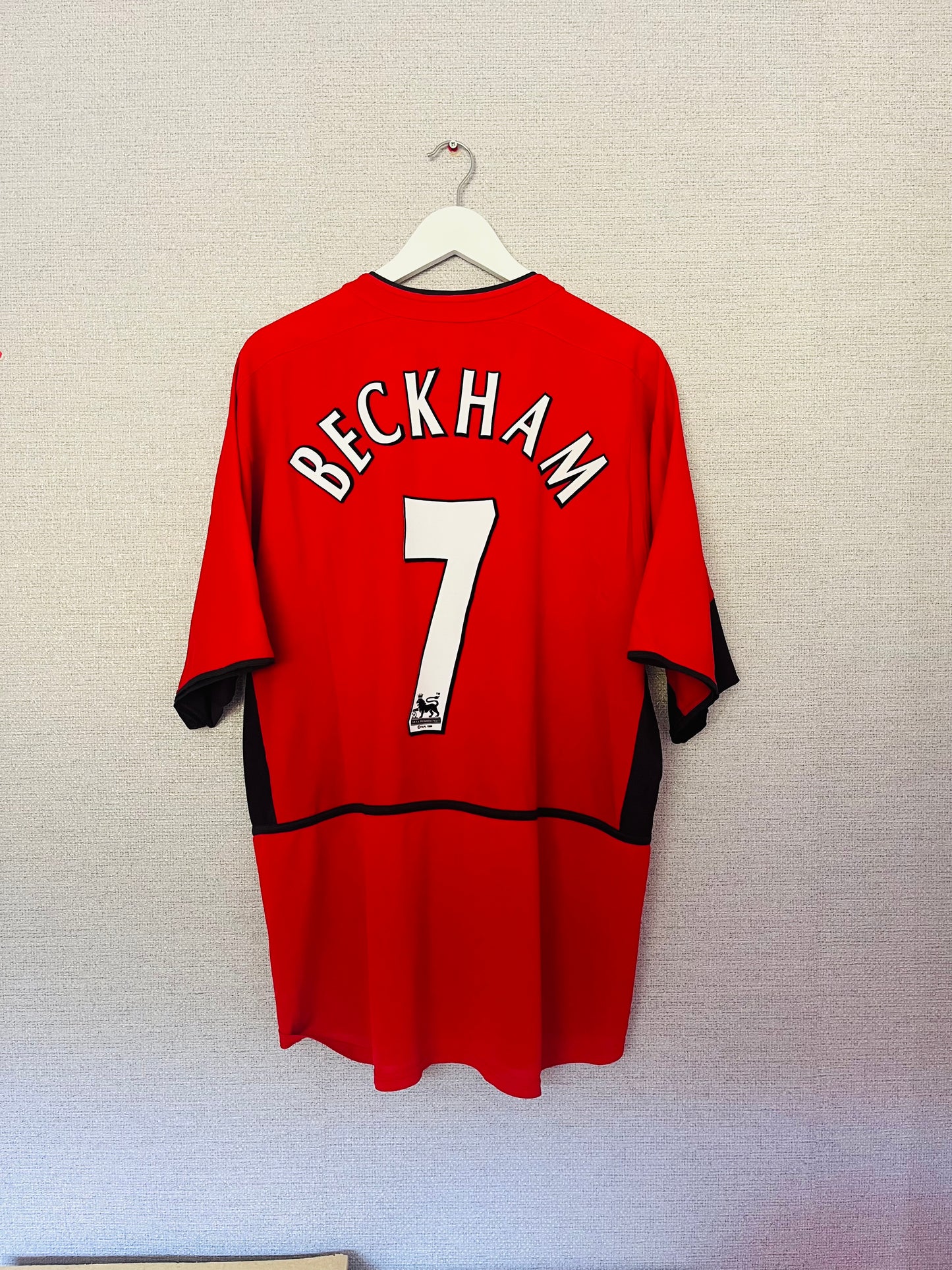 Manchester United home football shirt 2002/03 Beckham XL