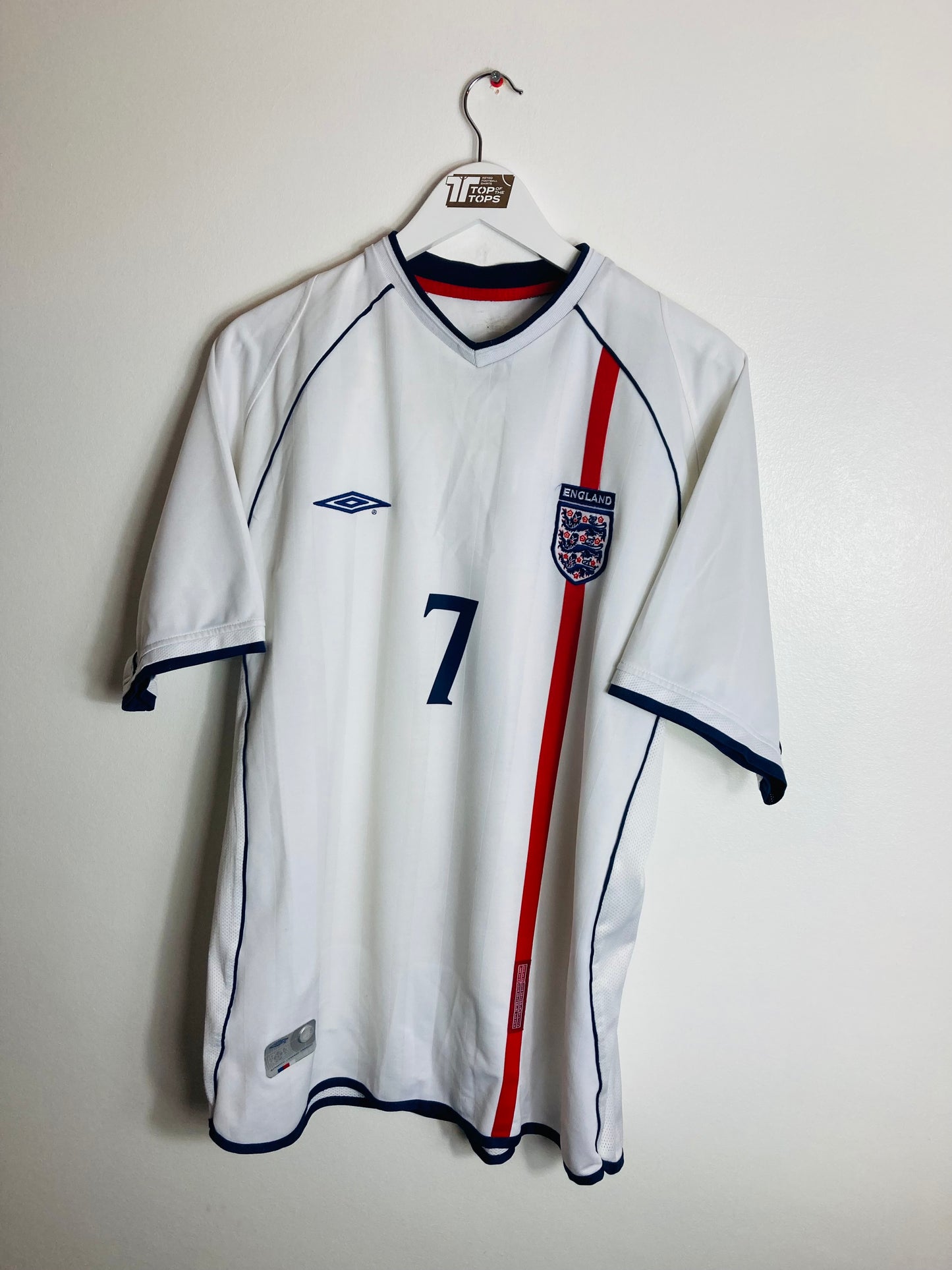 England home football shirt Beckham 2001/02 XL