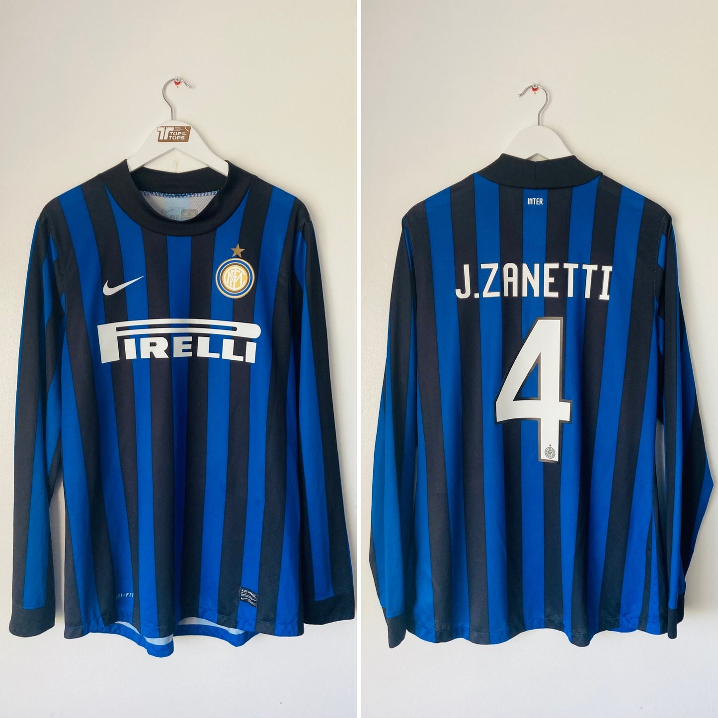 Inter Milan home football shirt (player version) 2011/12 Zanetti XL