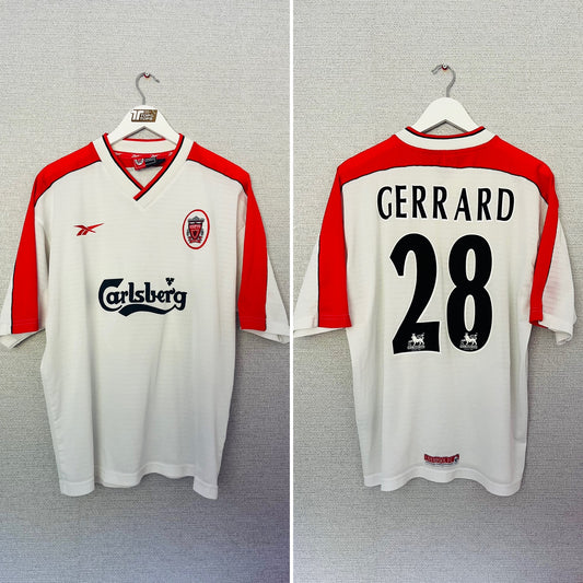 Liverpool away football shirt 1998/2000 Gerrard Large