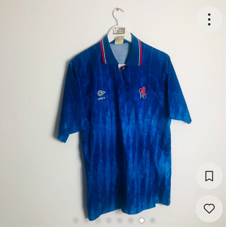 Chelsea home football shirt 1989 medium 38/40”