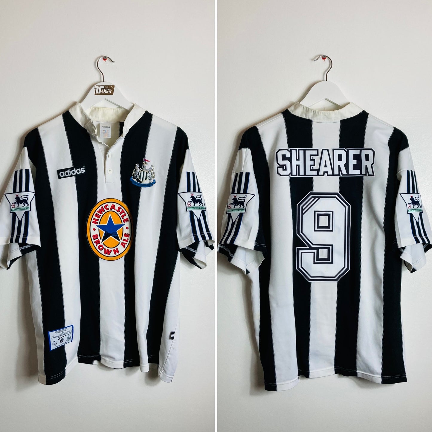 Newcastle United home football shirt 1995/97 Shearer XL