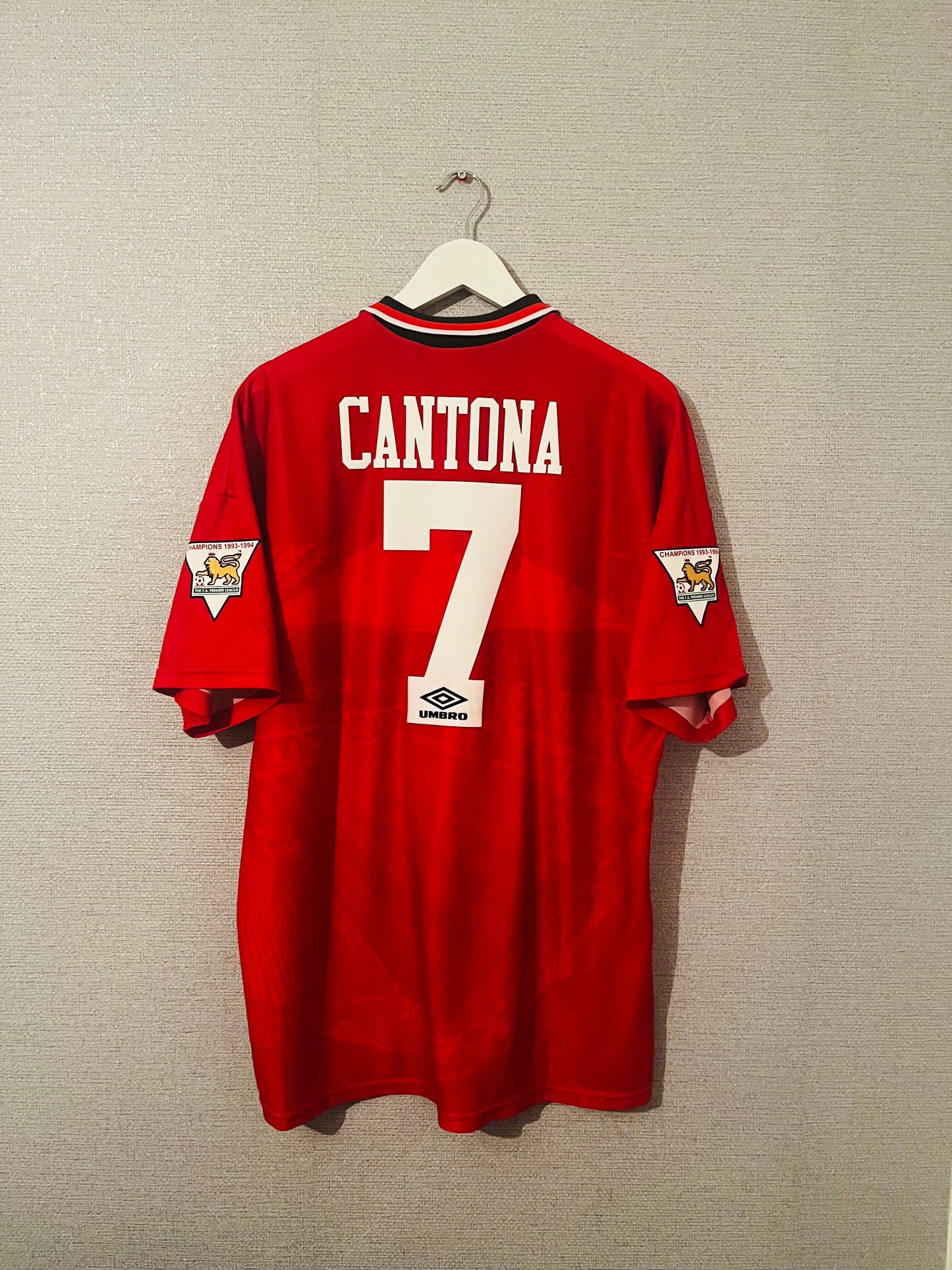 Manchester United home football shirt 1994/95 Cantona XL