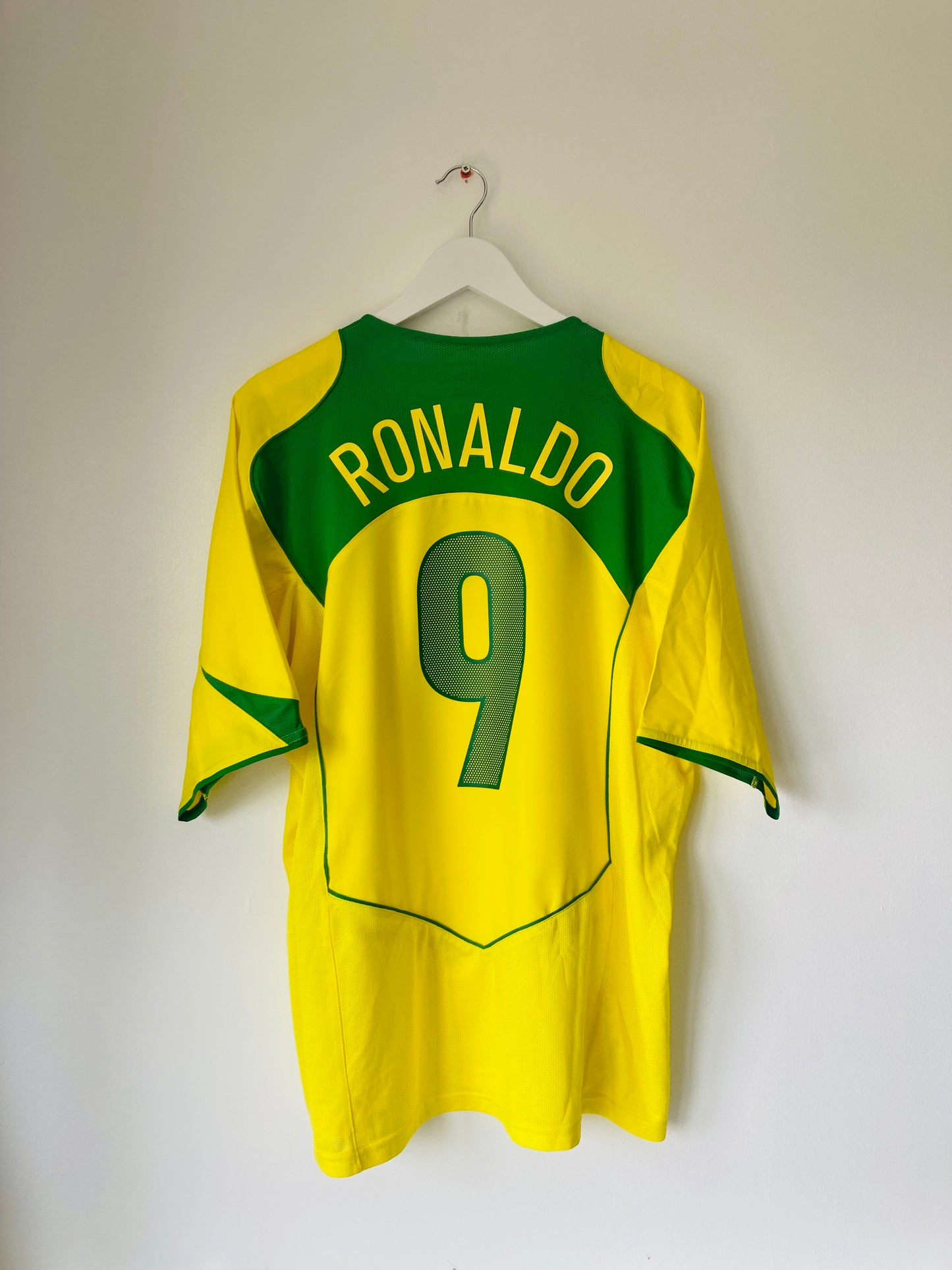 Brazil home football shirt 2004/06 R9 XL
