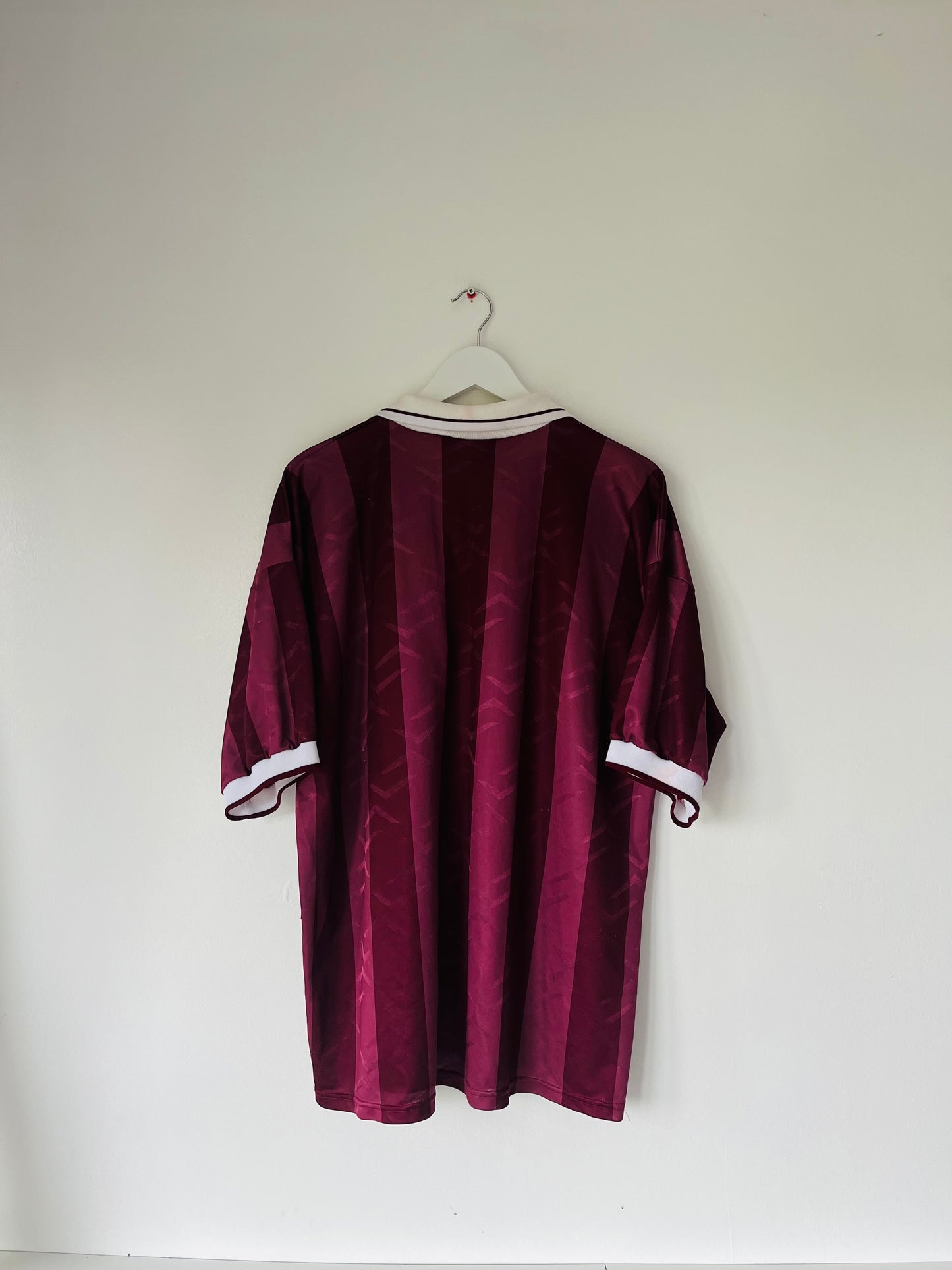 Heart of Midlothian Hearts home football shirt 1995/97 XL