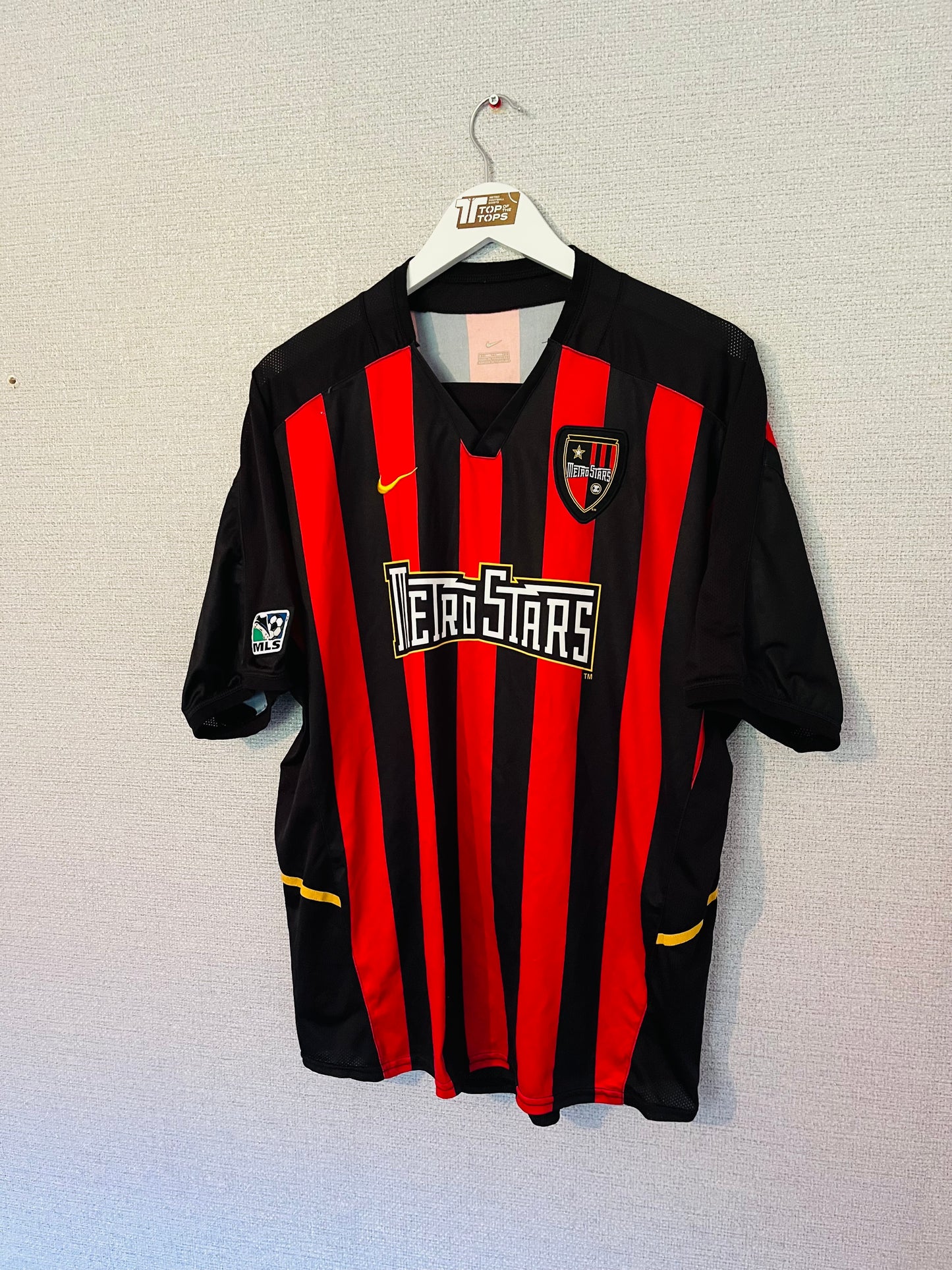 Metrostars (New York Red Bulls) home football shirt 2003/04 XL
