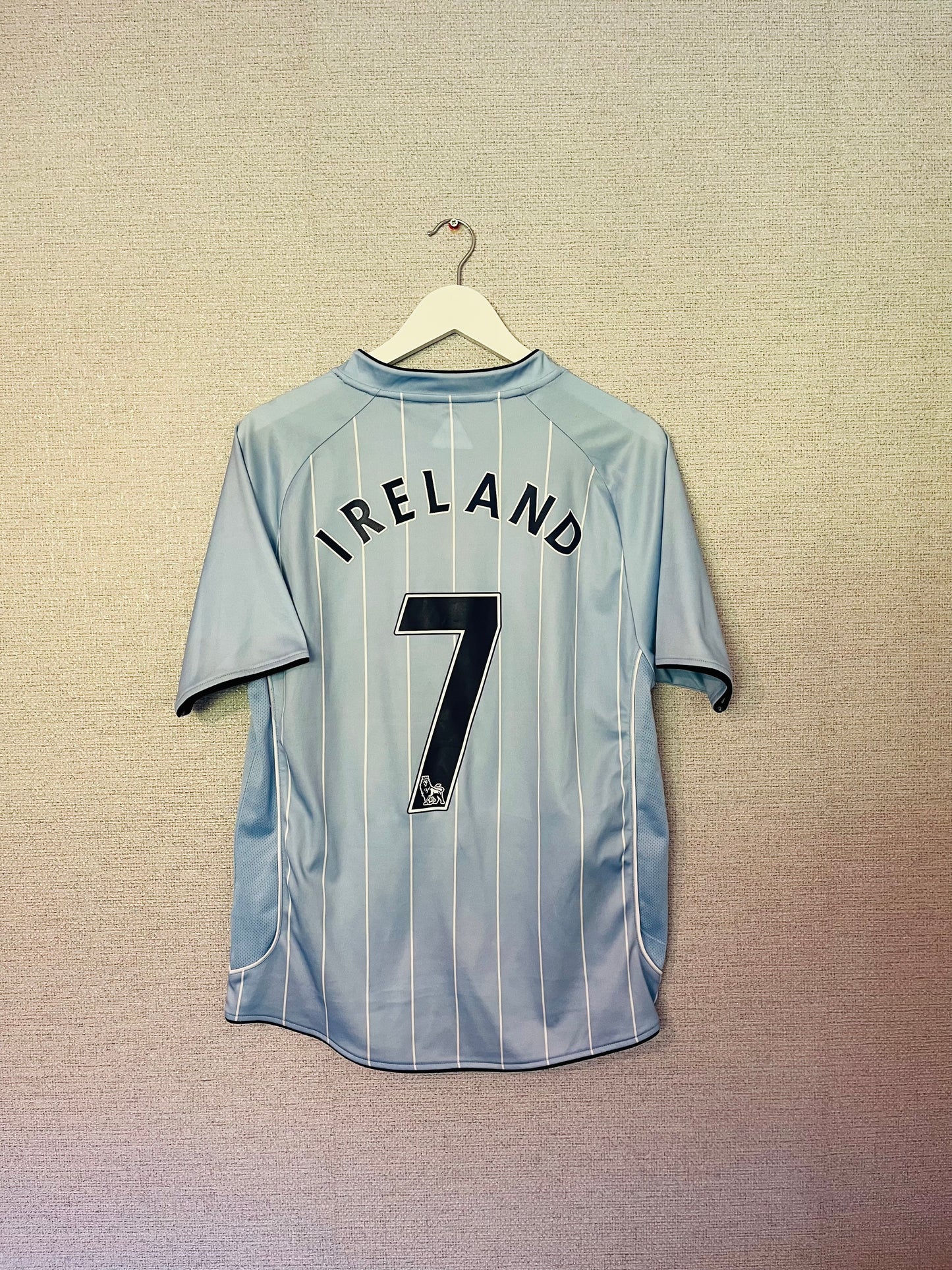Manchester City home football shirt 2007/08 Ireland Medium