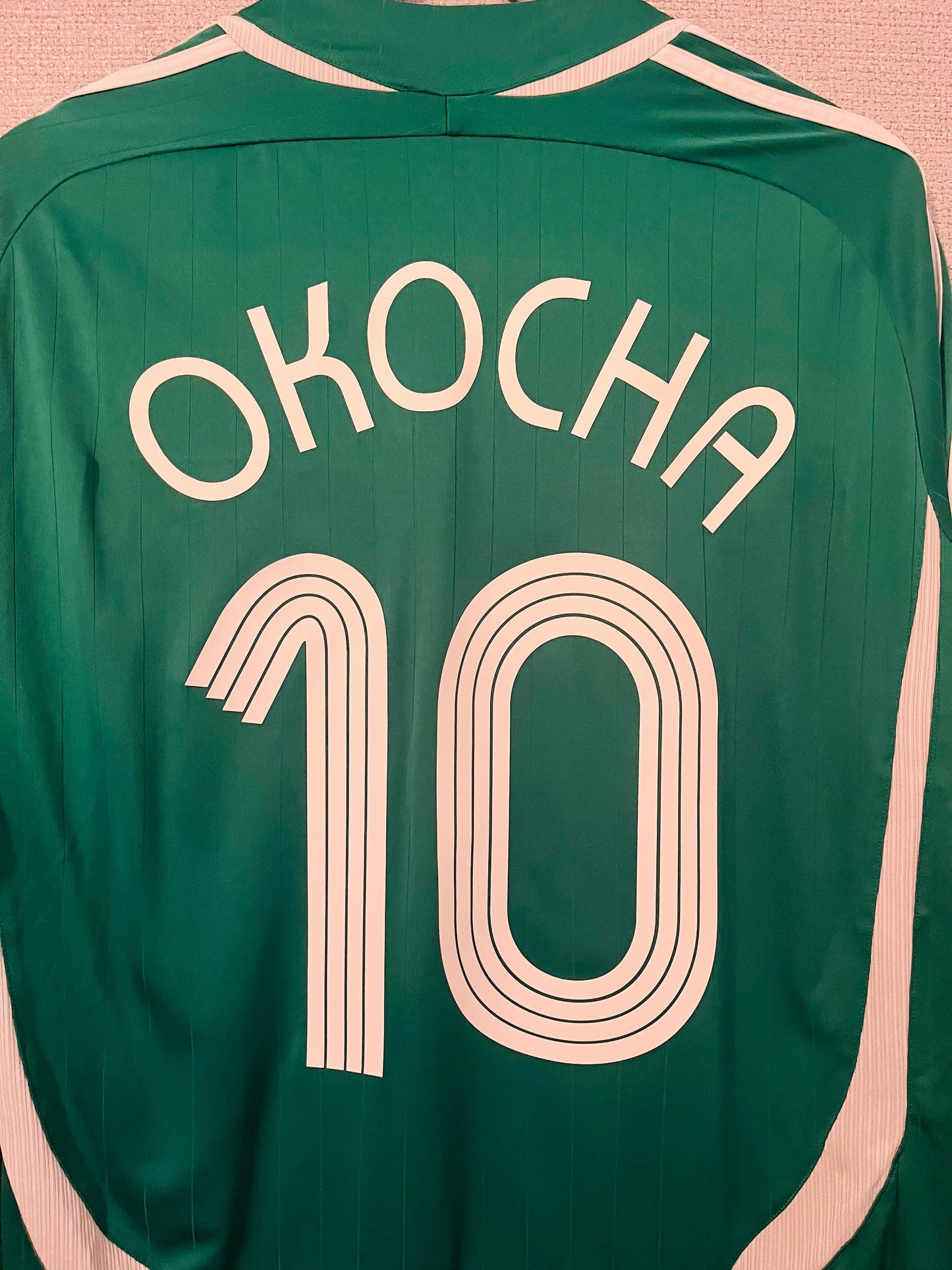 Nigeria home football shirt 2005/07 Okocha XL