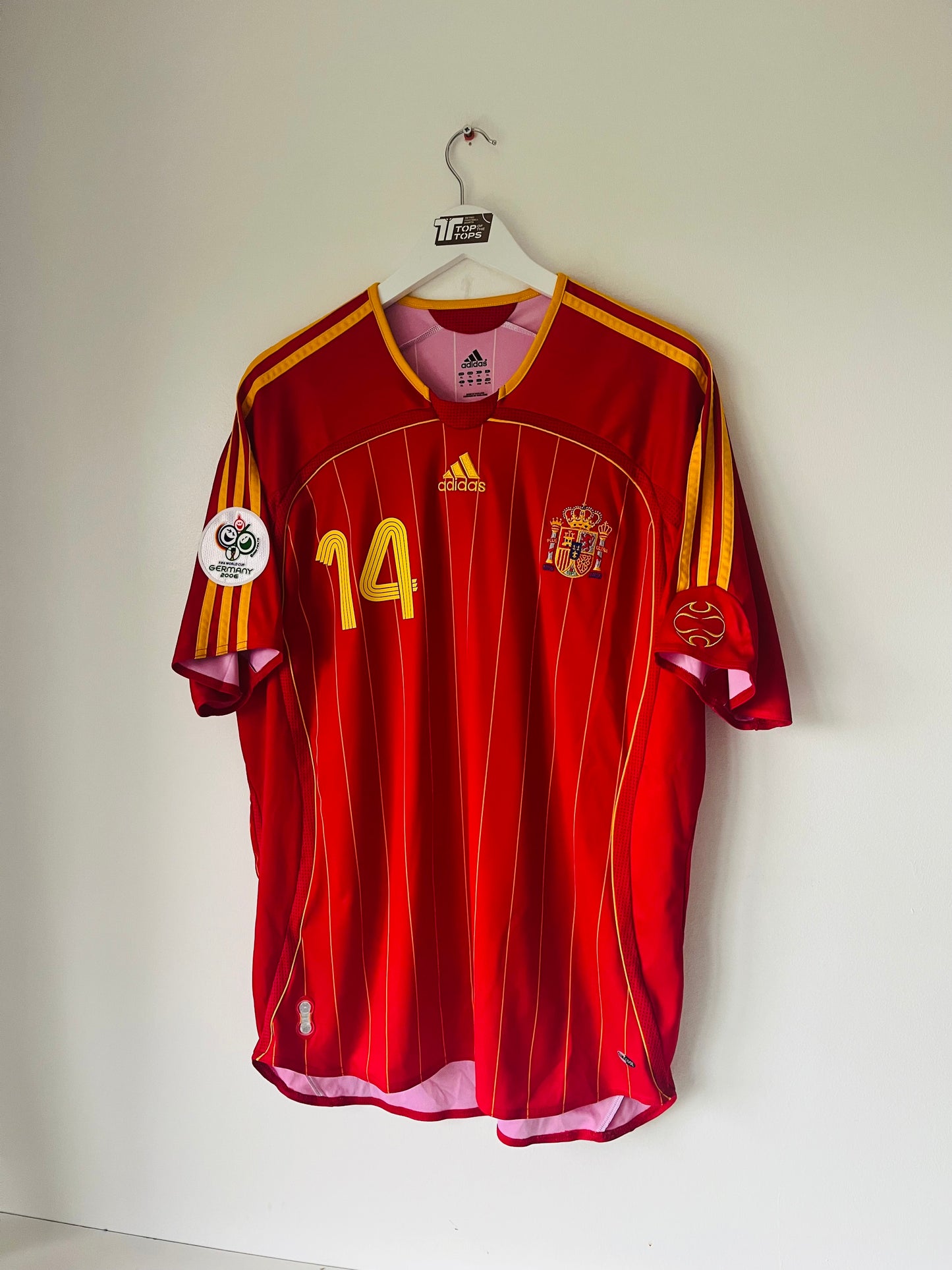 Spain home football shirt W/C 2006 Alonso XL