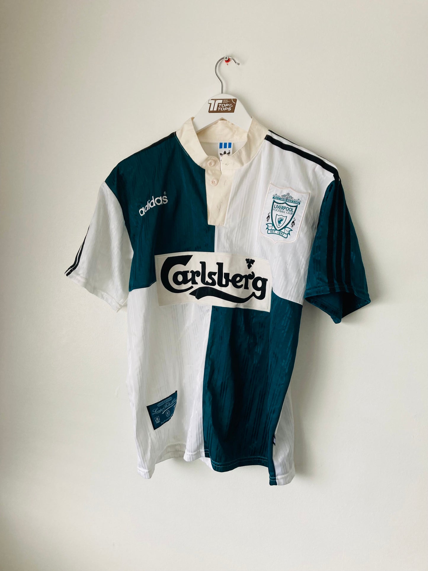 Liverpool away football shirt 1995/96 Fowler Medium