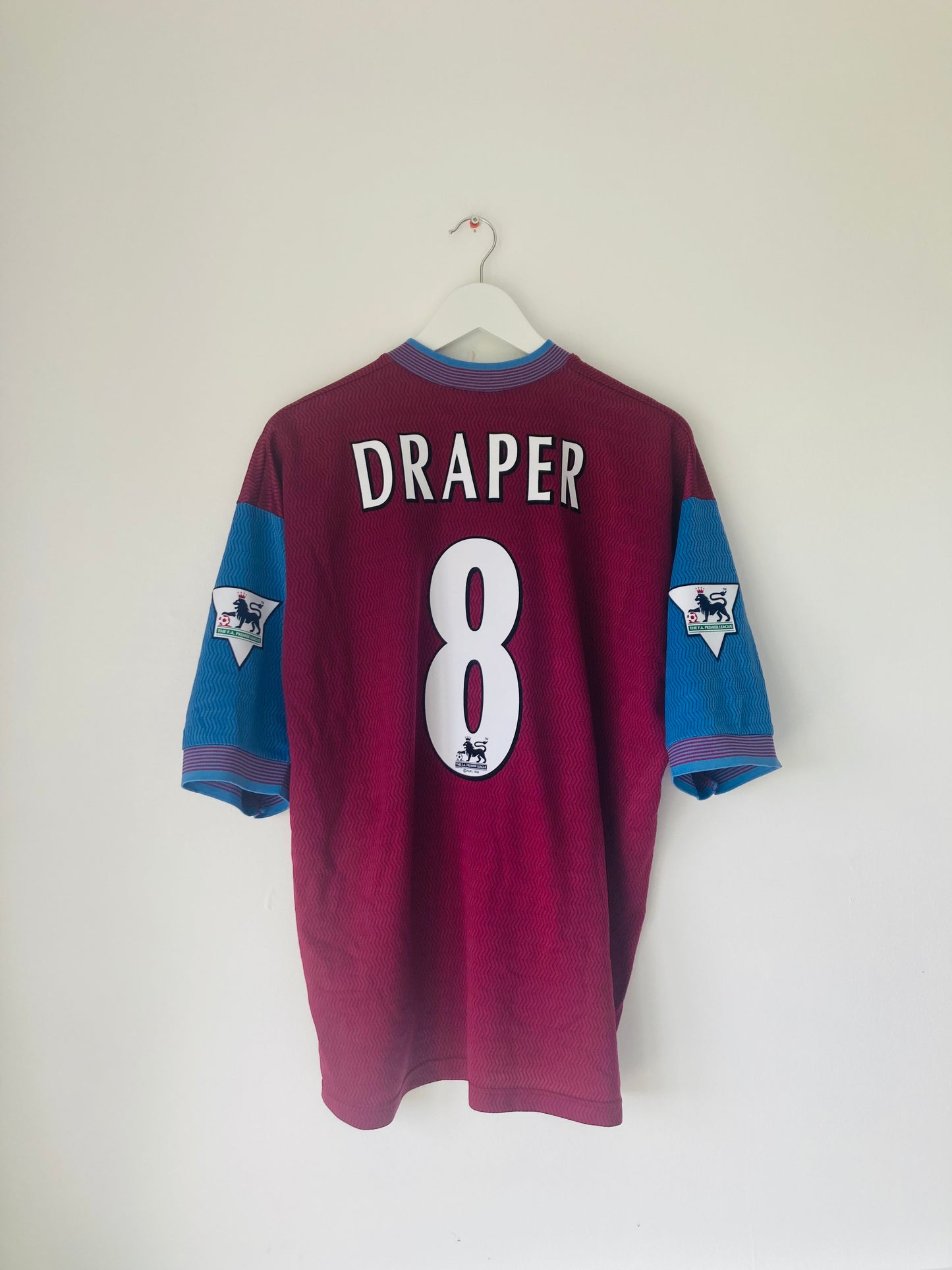 Aston Villa home football shirt 1997/98 Mark Draper XL