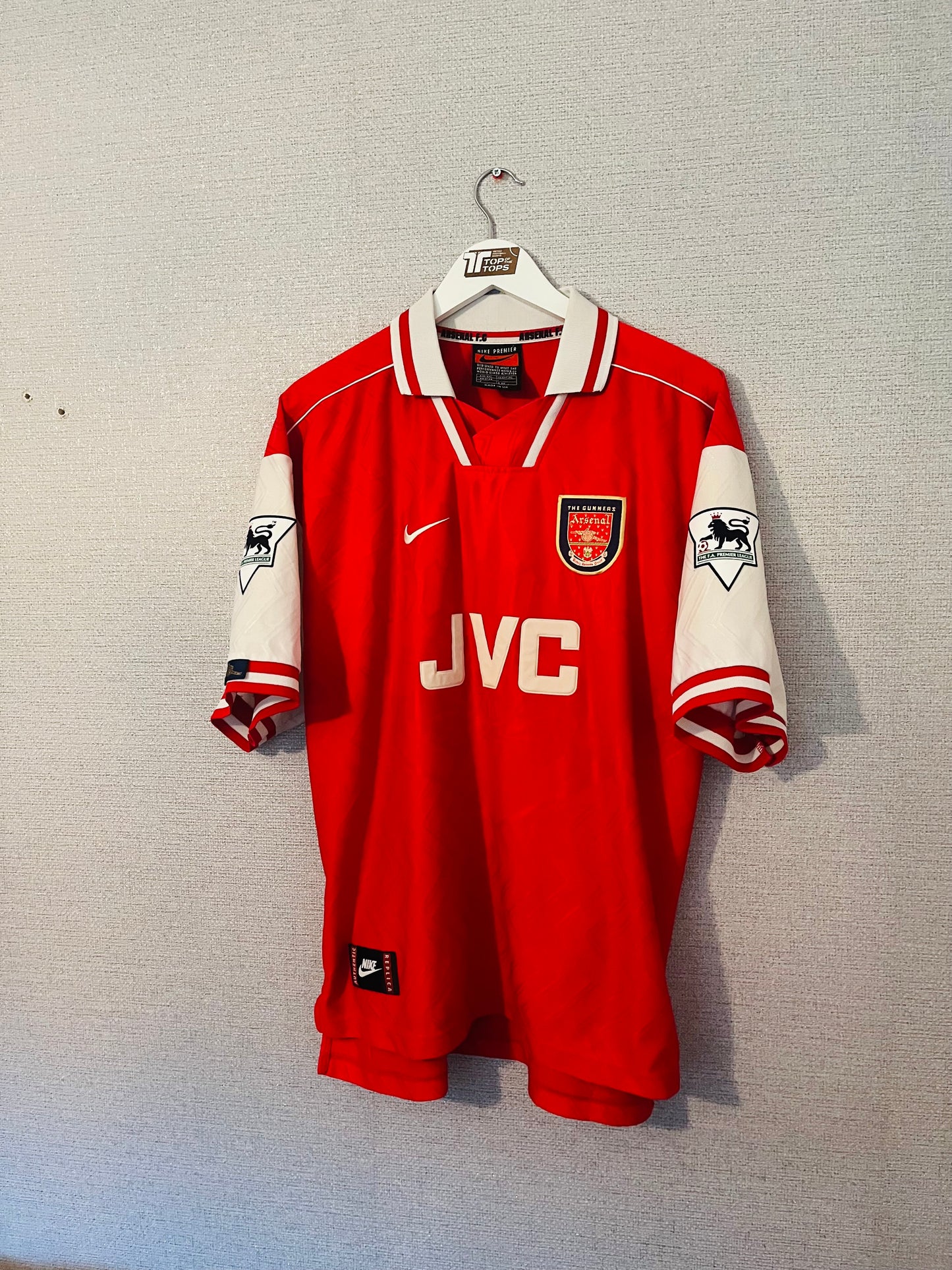 Arsenal home football shirt 1996/98 Wright XXL