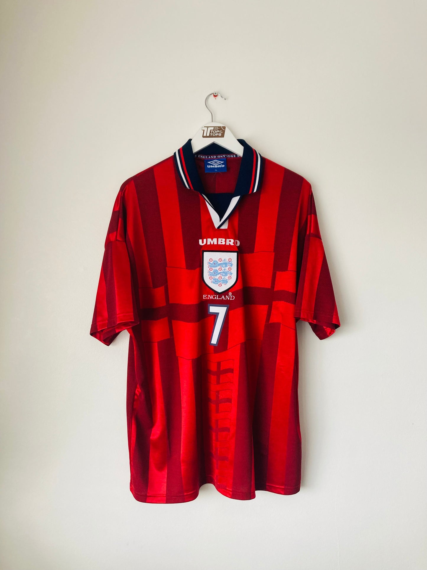 England away football shirt W/C 1998 Beckham XL
