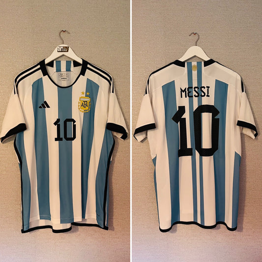 Argentina home football shirt     W/C 2022 Messi XL