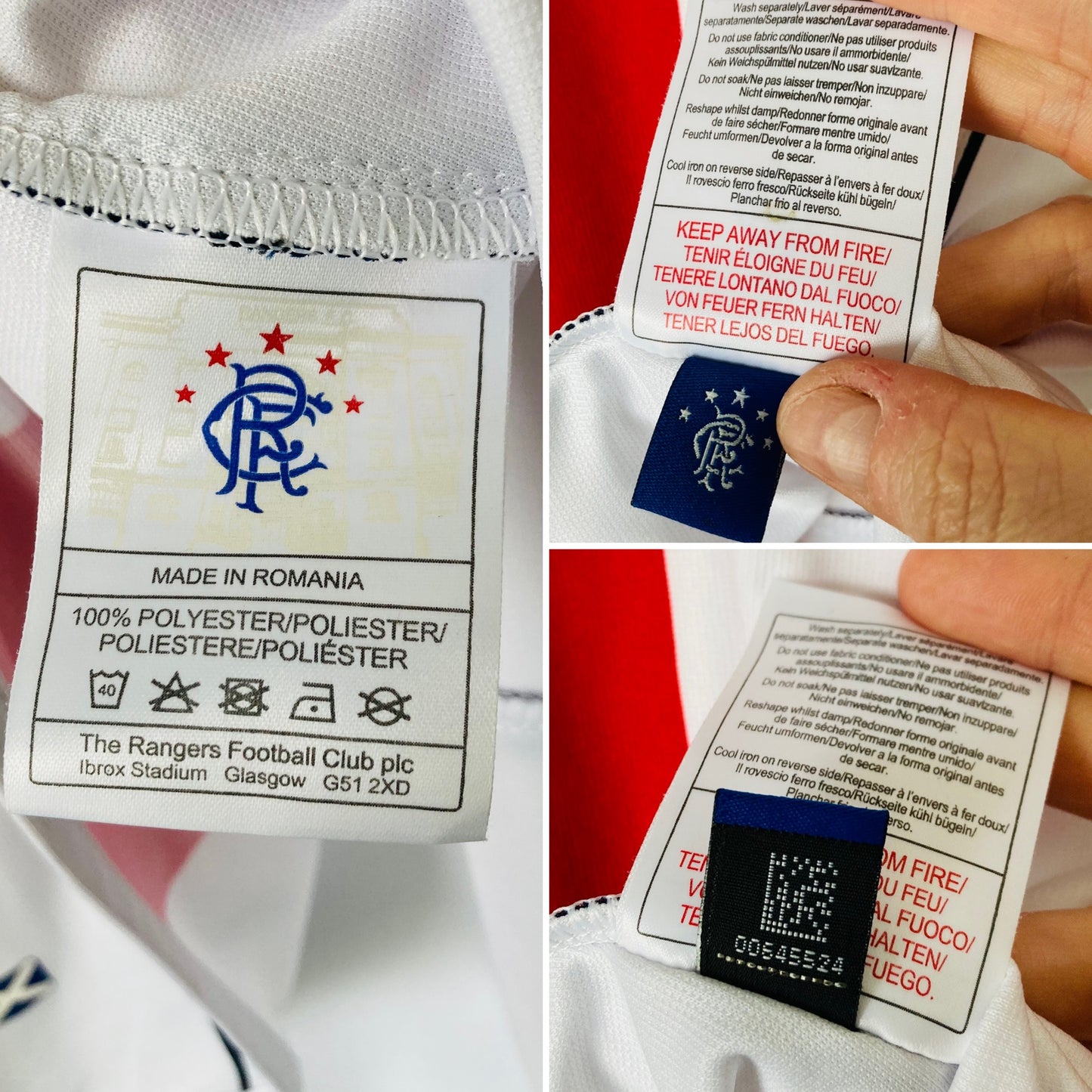 Glasgow Rangers away football shirt 2005/06 Ferguson Large
