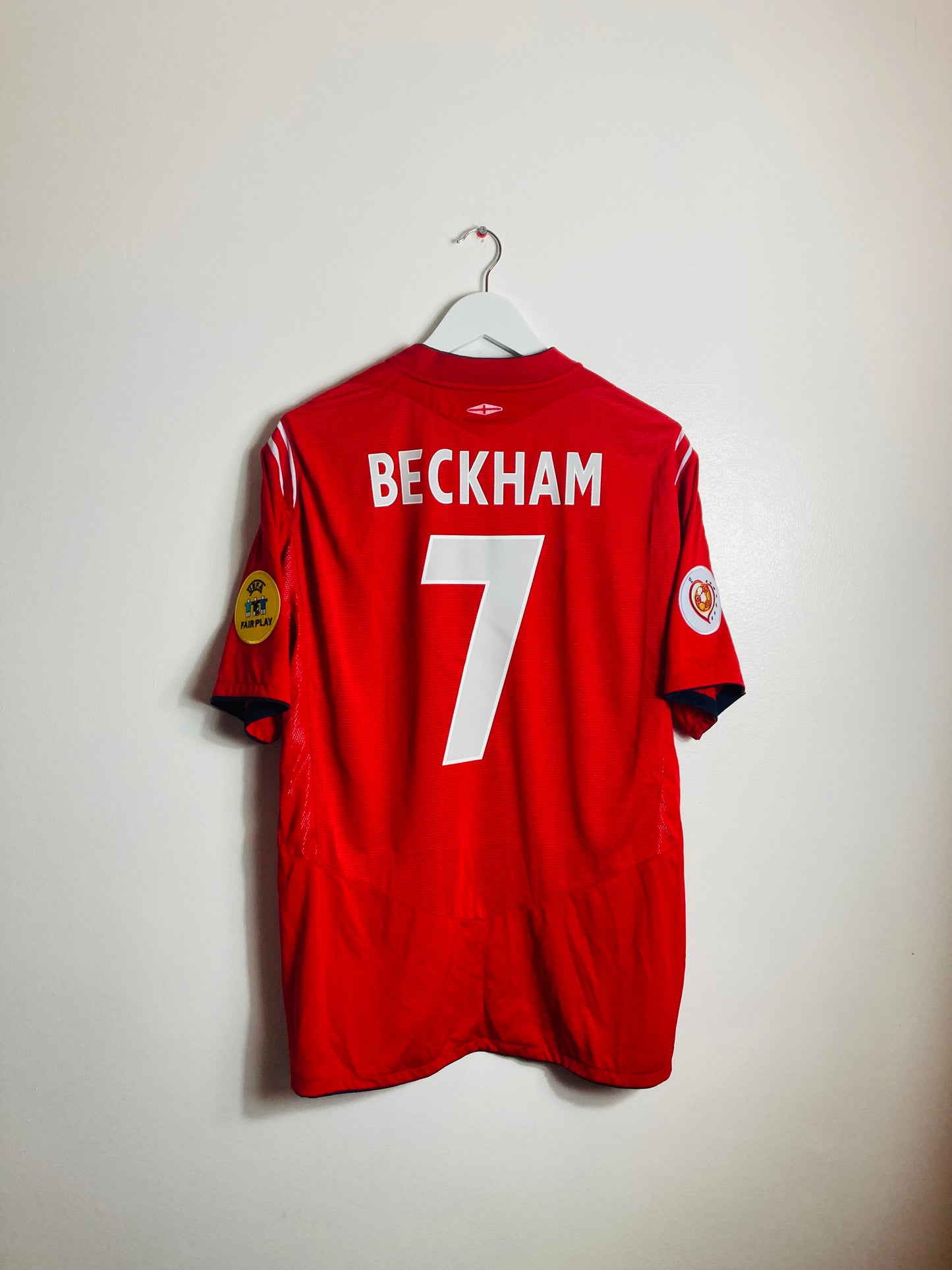 England away football shirt Euro 2004 Beckham XL