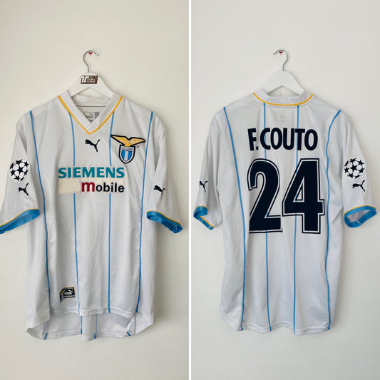 Lazio European Away football shirt 2001/02 Couto Large