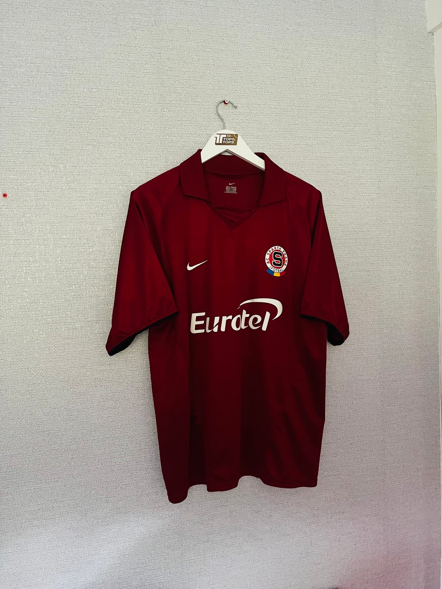 Sparta Prague home football shirt 2003/05 Poborsky Large