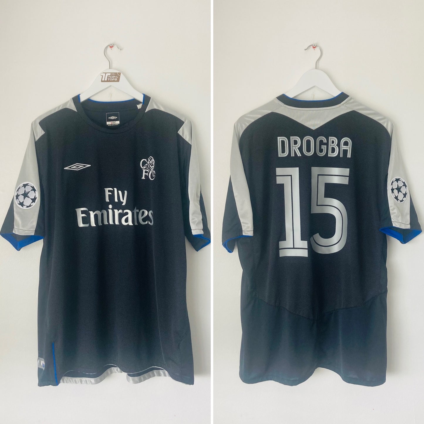 Chelsea third football shirt 2004/05 Drogba XXL