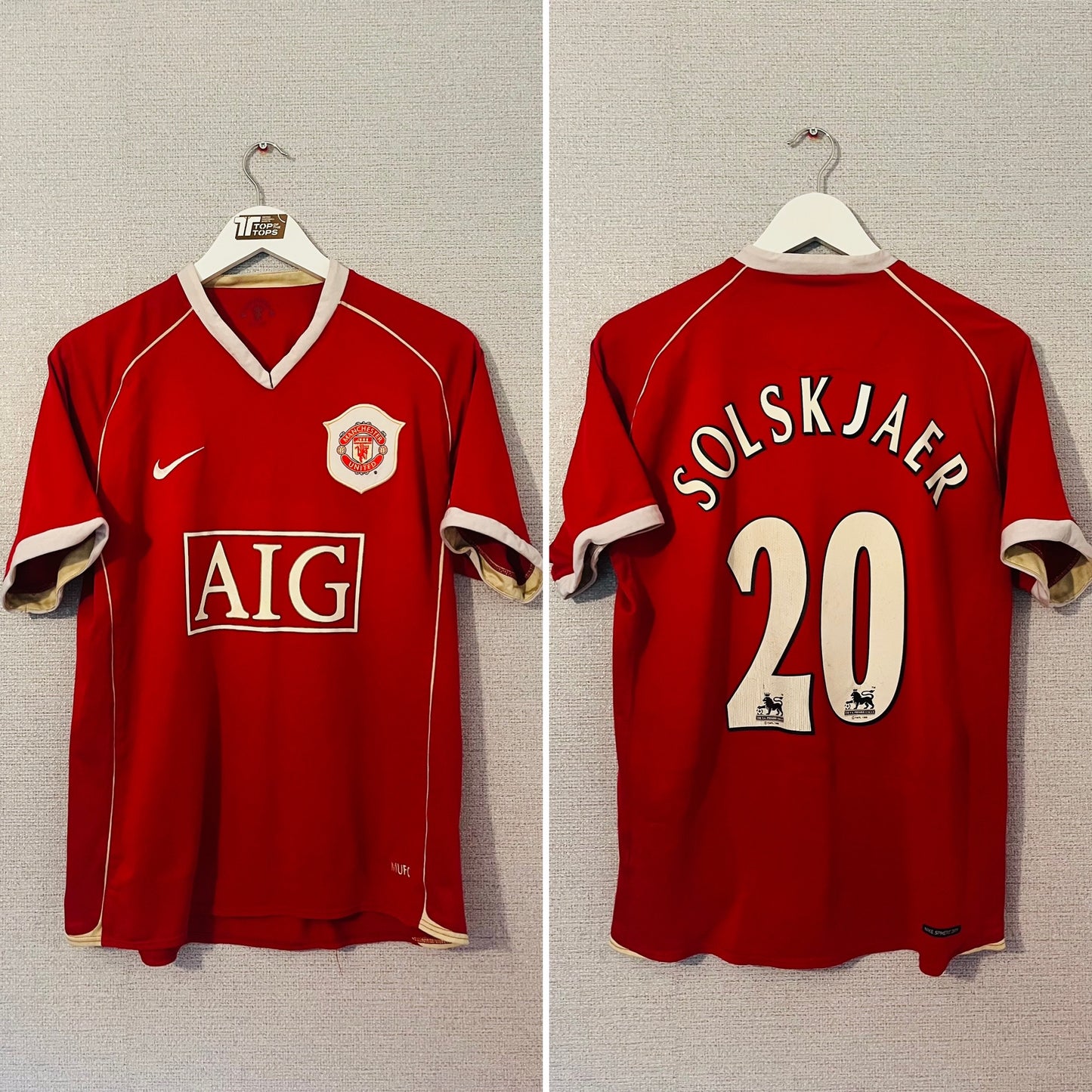 Manchester United home football shirt 2006/07 Solskjaer Medium