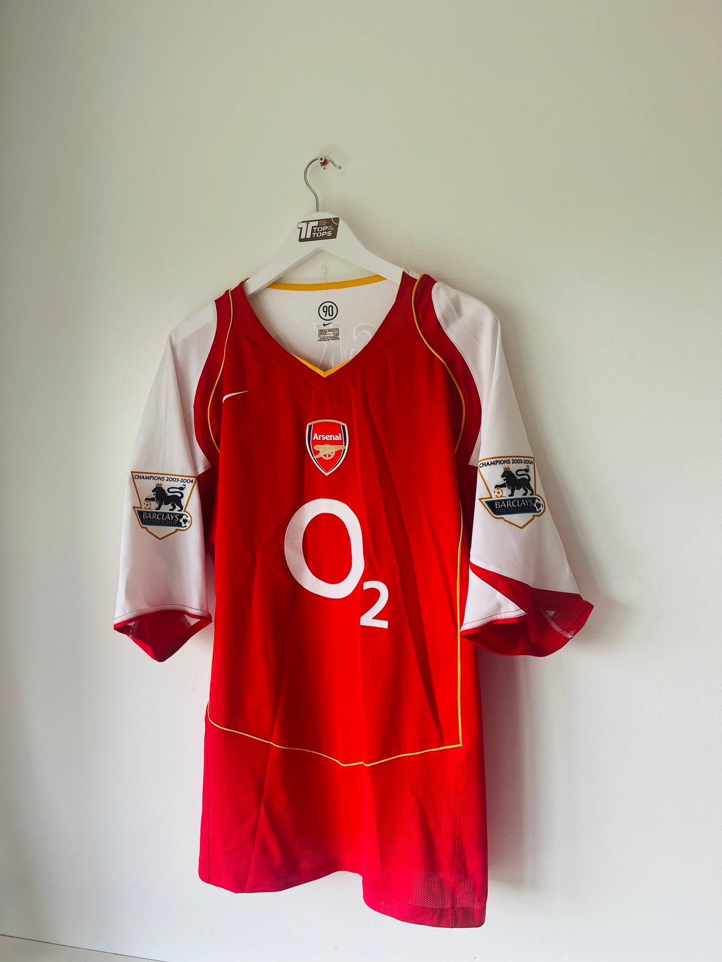Arsenal home football shirt 2004/05 Bergkamp XXL