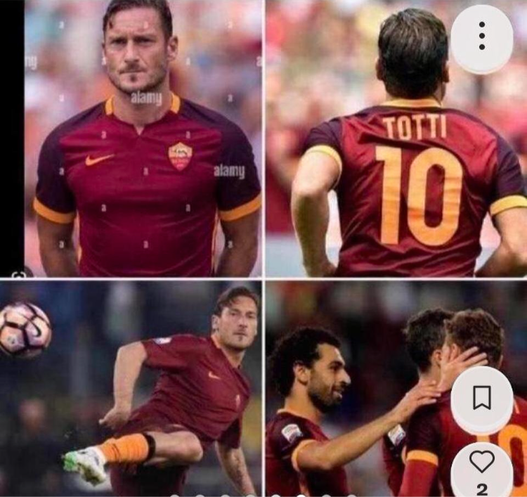 Roma home football shirt 2015/16 player version Totti Large