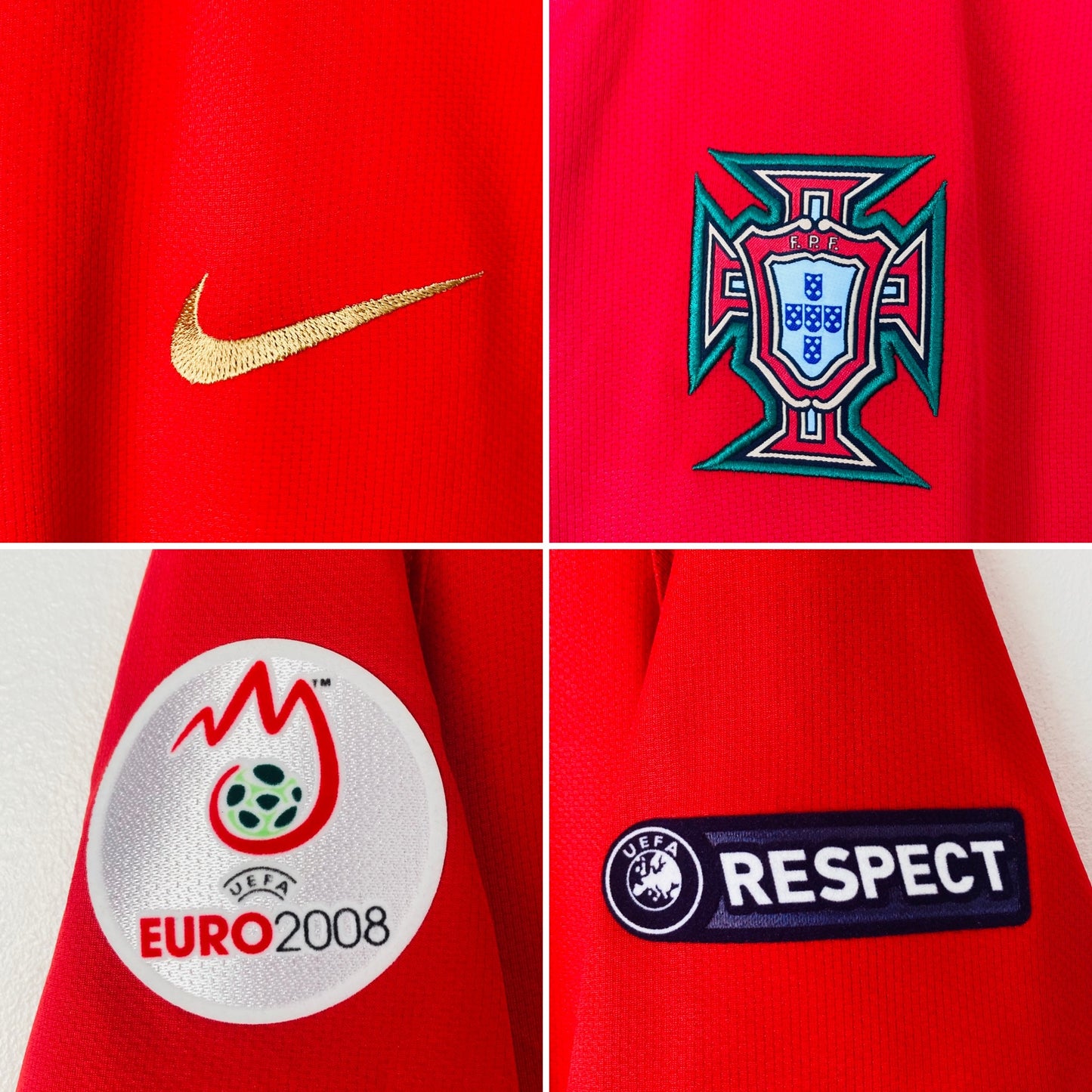 Portugal home football shirt Euro 2008 CR7 XL