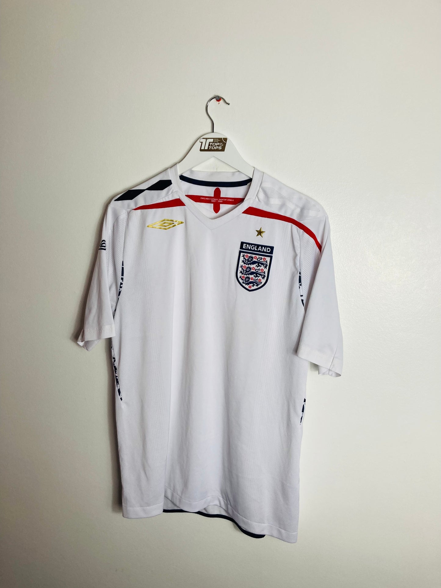 England home football shirt 2007/09 Large