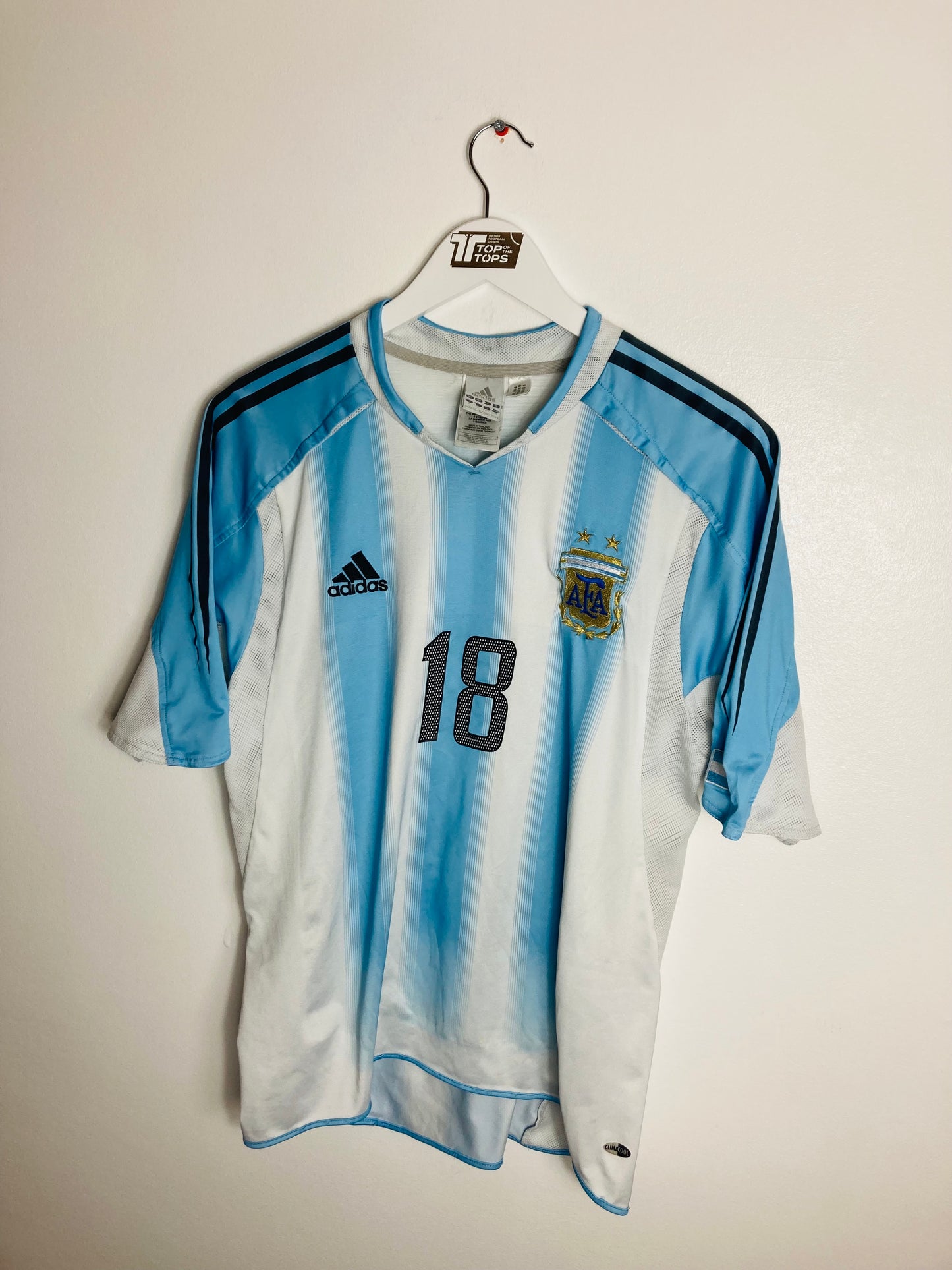 Argentina home football shirt 2004/05 Messi Large
