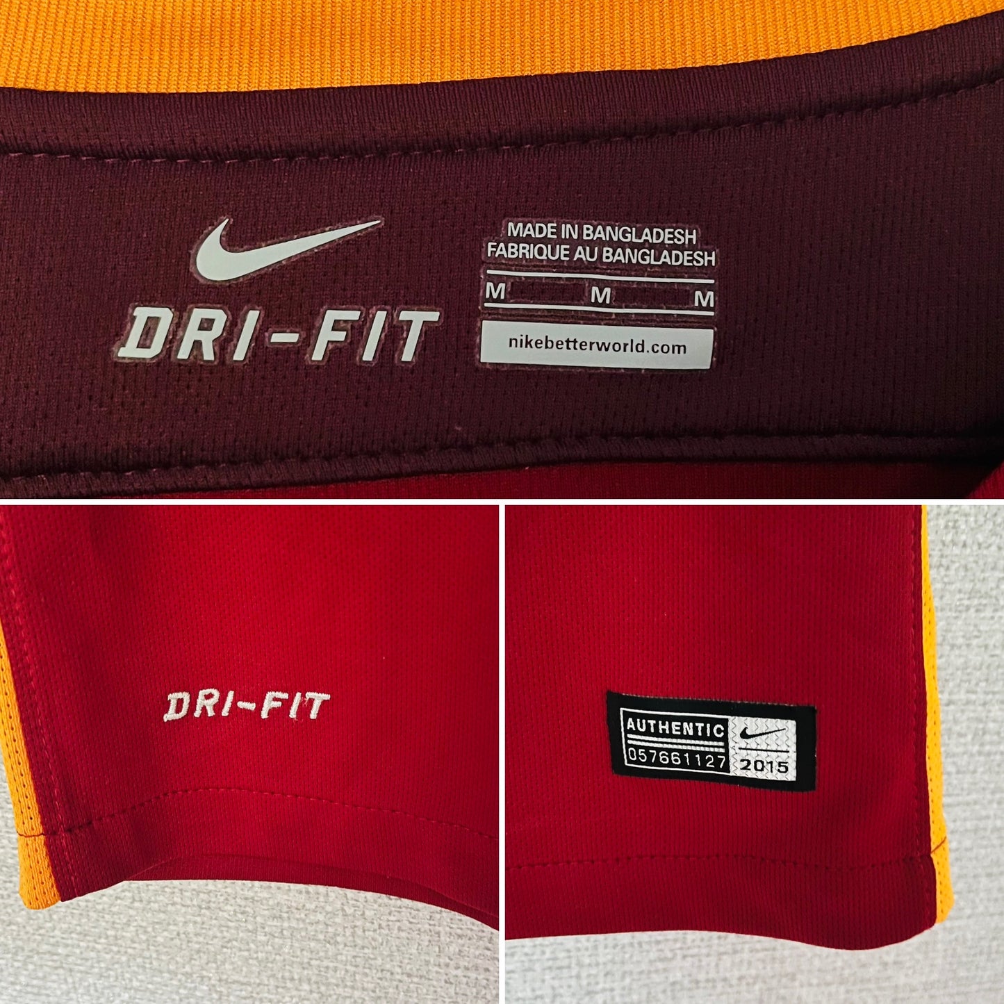 Roma home football shirt 2015/16 Totti Medium