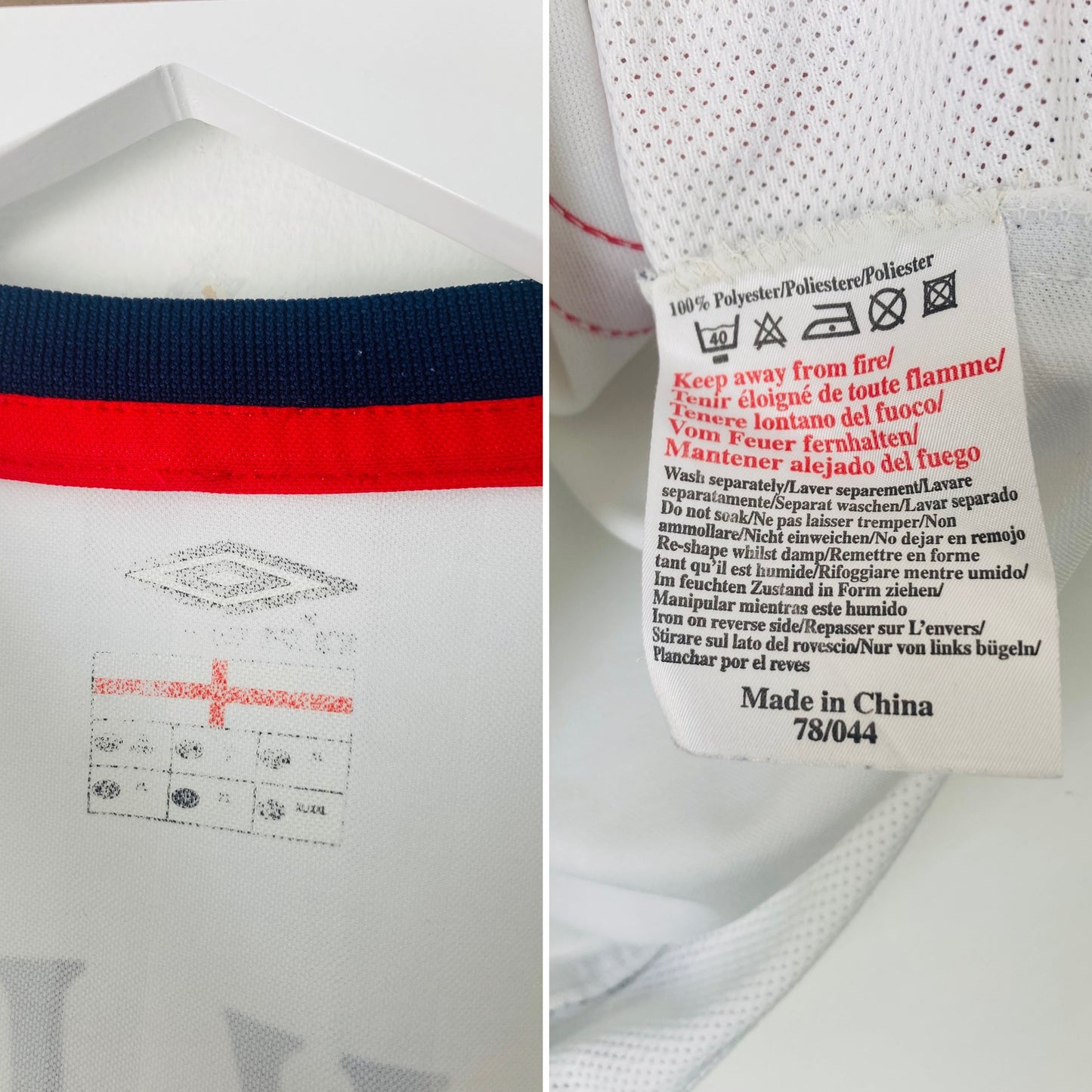 England home football shirt 2001/03 Beckham Large