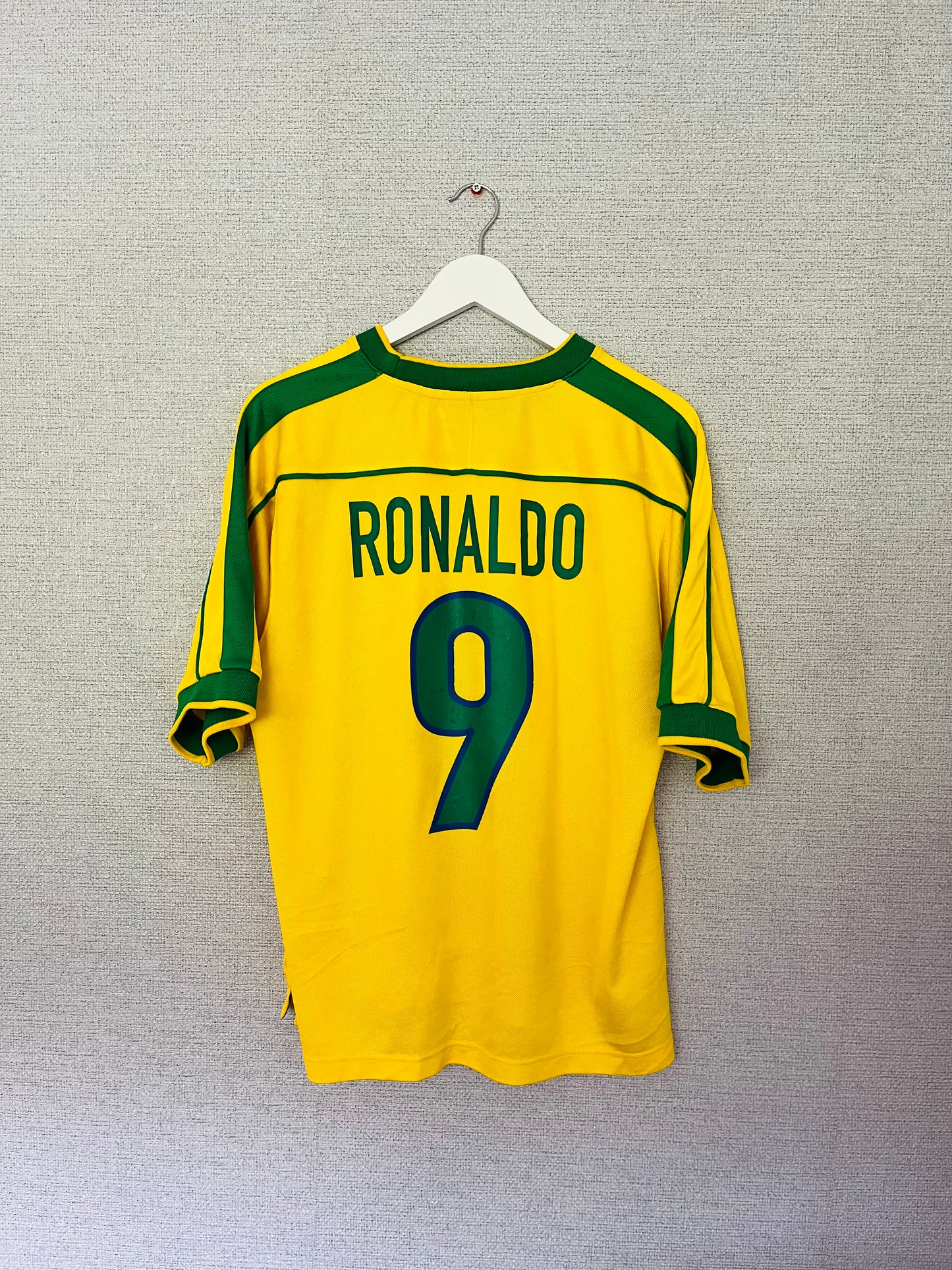 Brazil home football shirt W/C 1998 R9 Medium