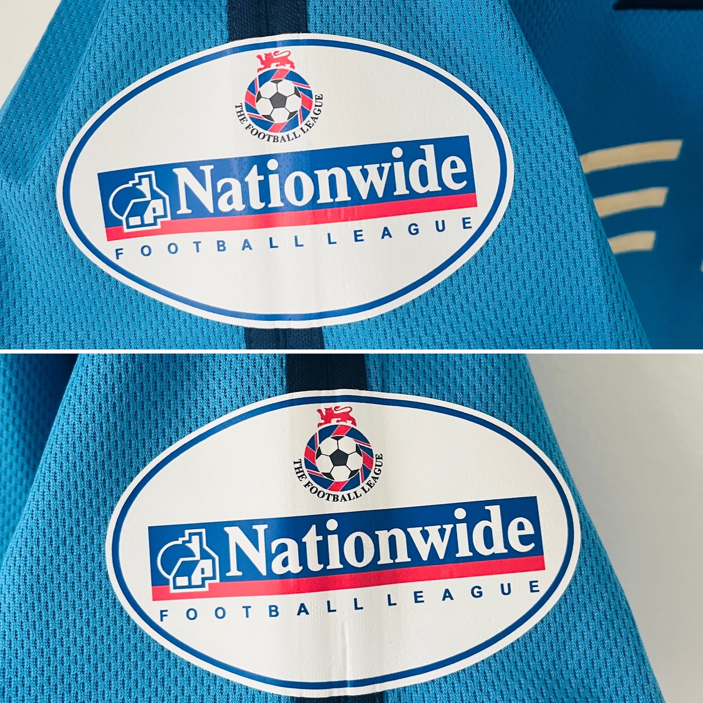 Manchester City home football shirt 2001/02 Wanchope Medium