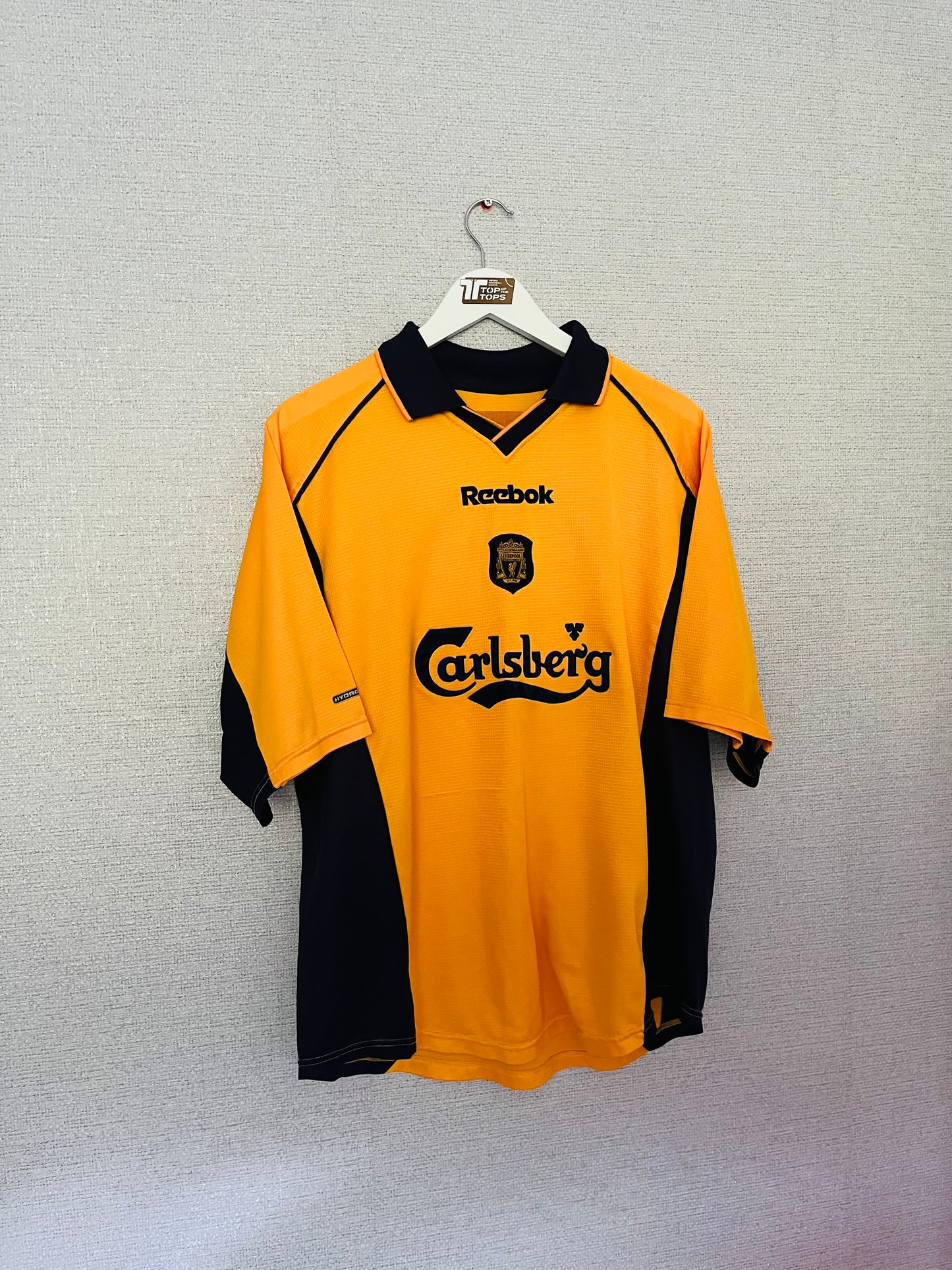 Liverpool away football shirt 2000/02 Hyypia Large